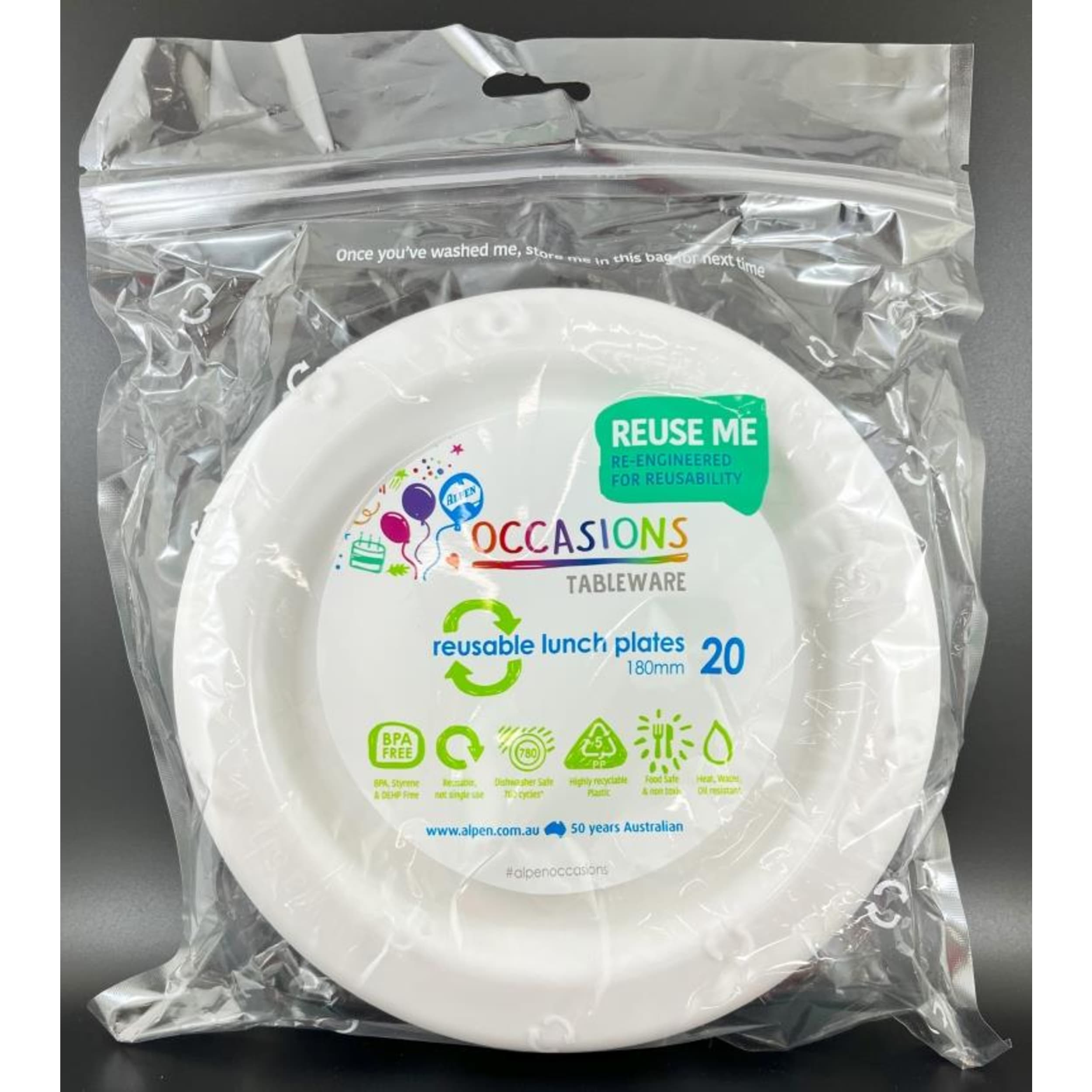 Occasions White Lunch Plate (20 Pack)