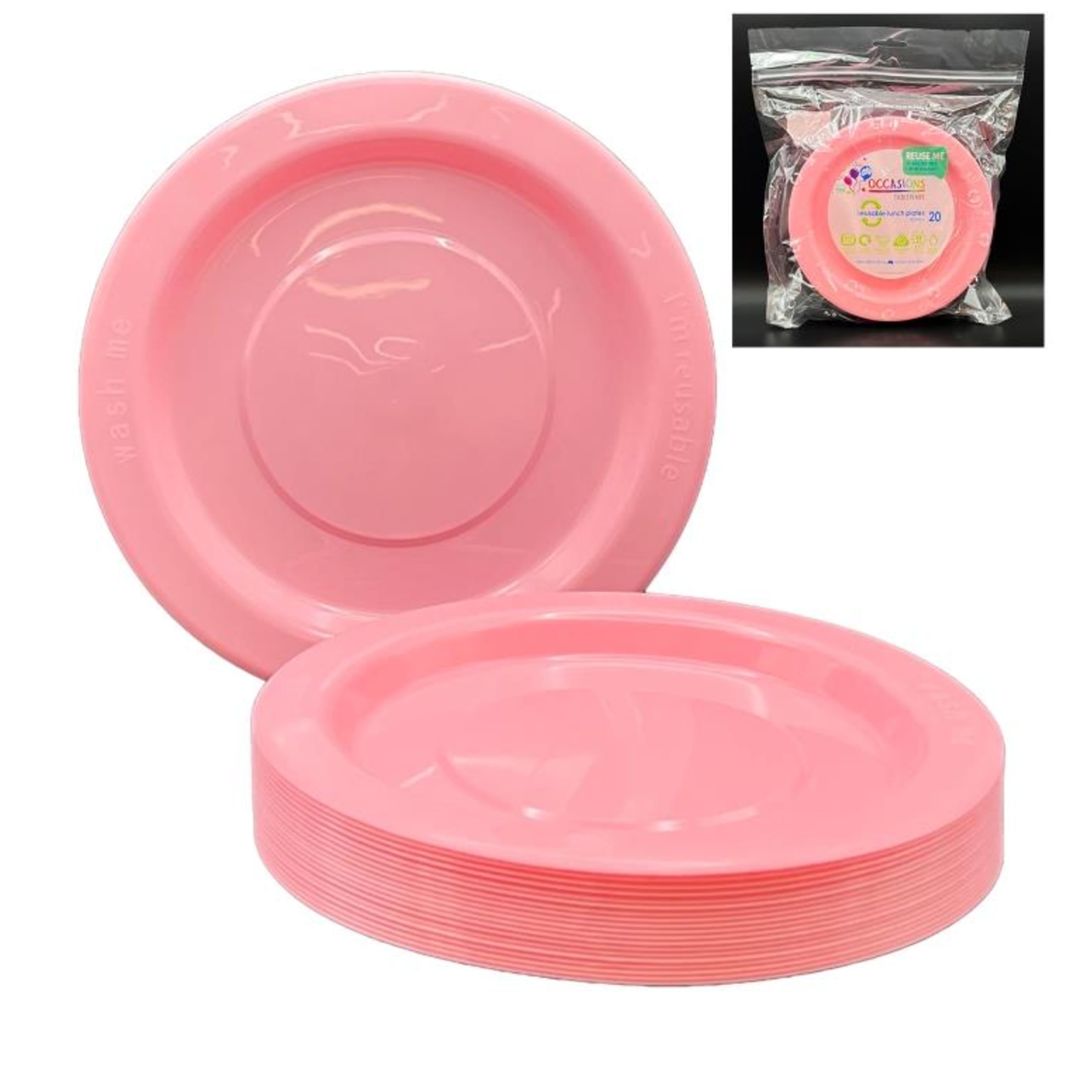 Occasions Light Pink Lunch Plate (20 Pack)