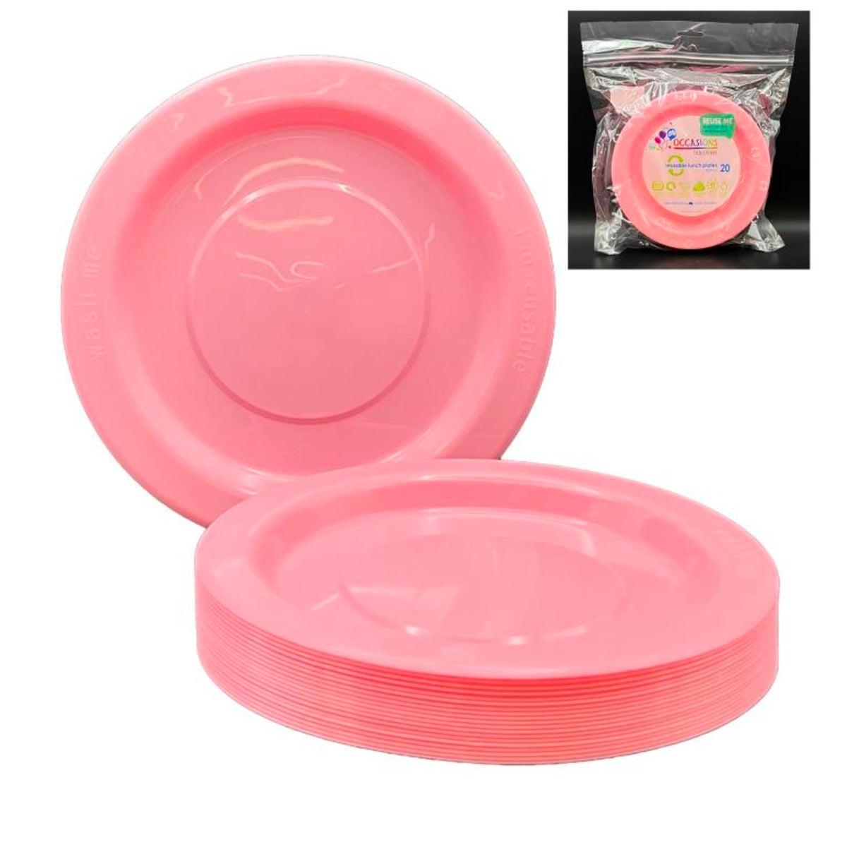 Occasions Light Pink Lunch Plate (20 Pack)
