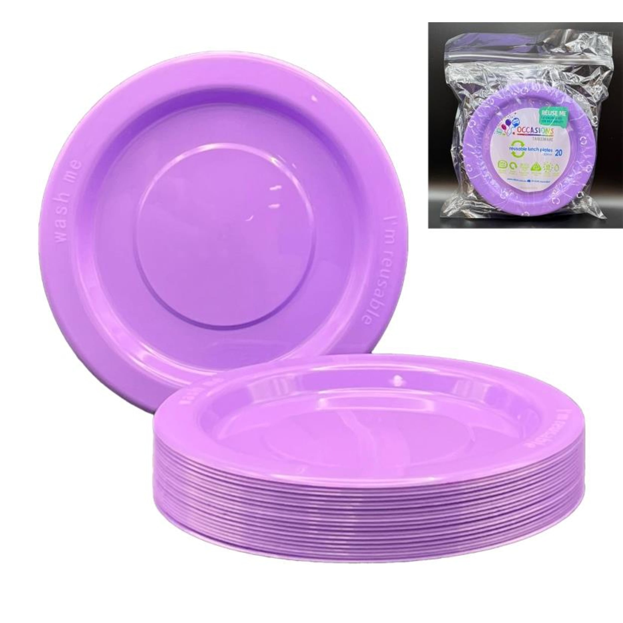 Occasions Lavender Lunch Plate (20 Pack)