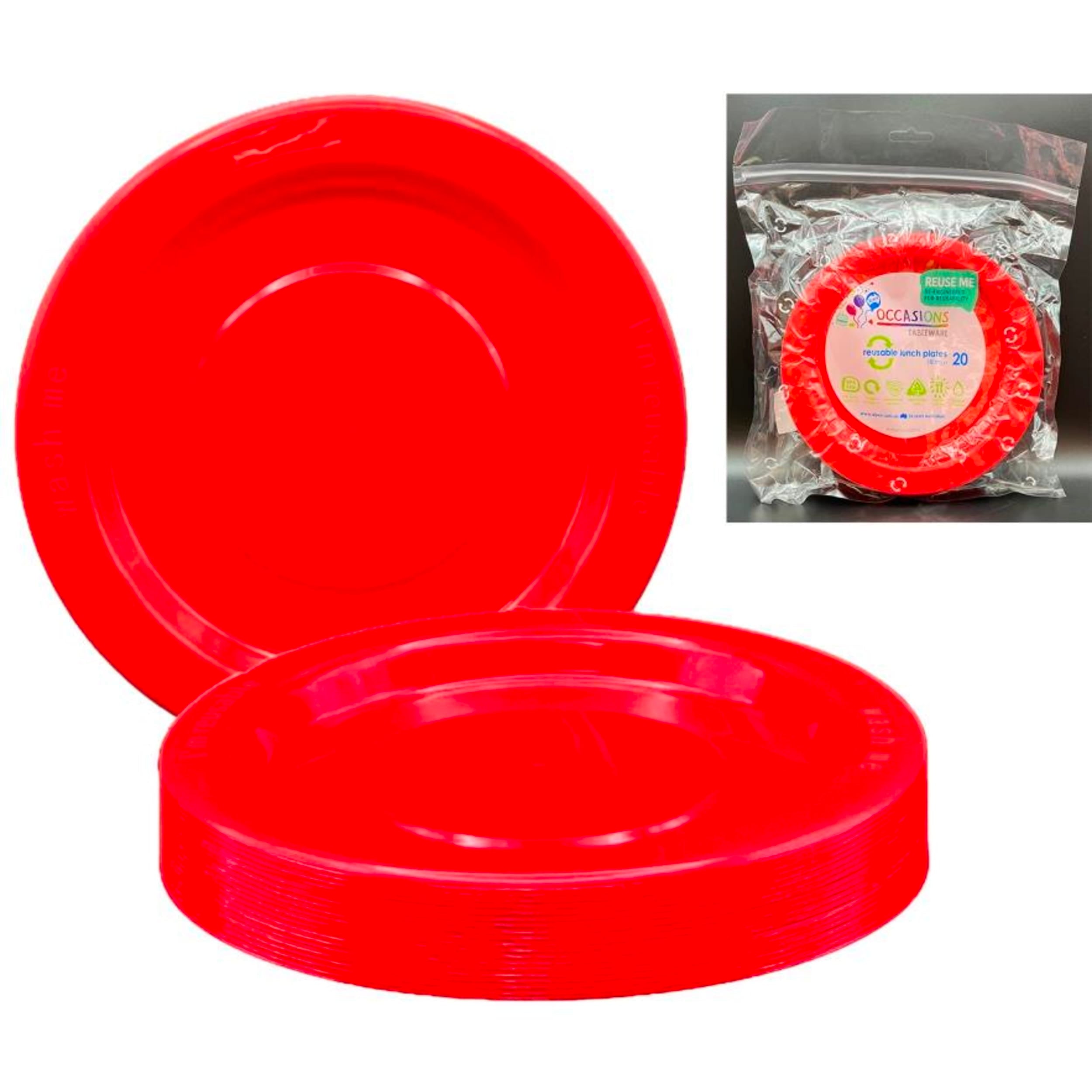 Occasions Red Lunch Plate (20 Pack)