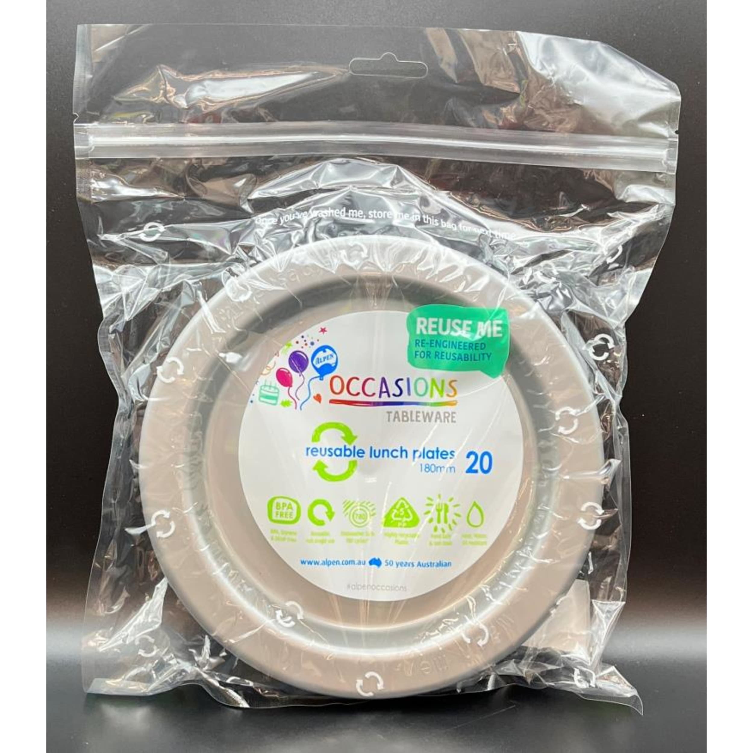 Occasions Silver Lunch Plate (20 Pack)