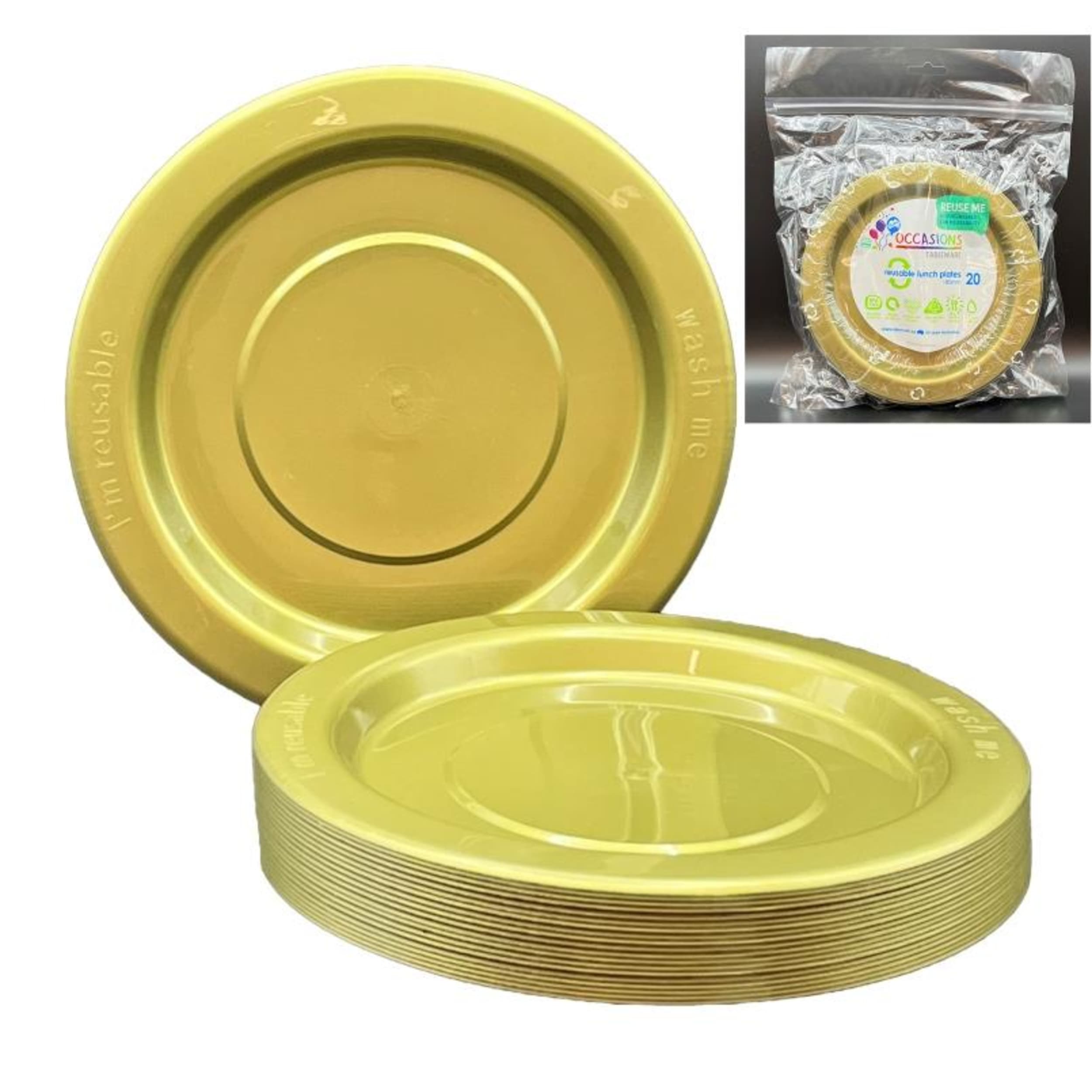 Occasions Gold Lunch Plate (20 Pack)
