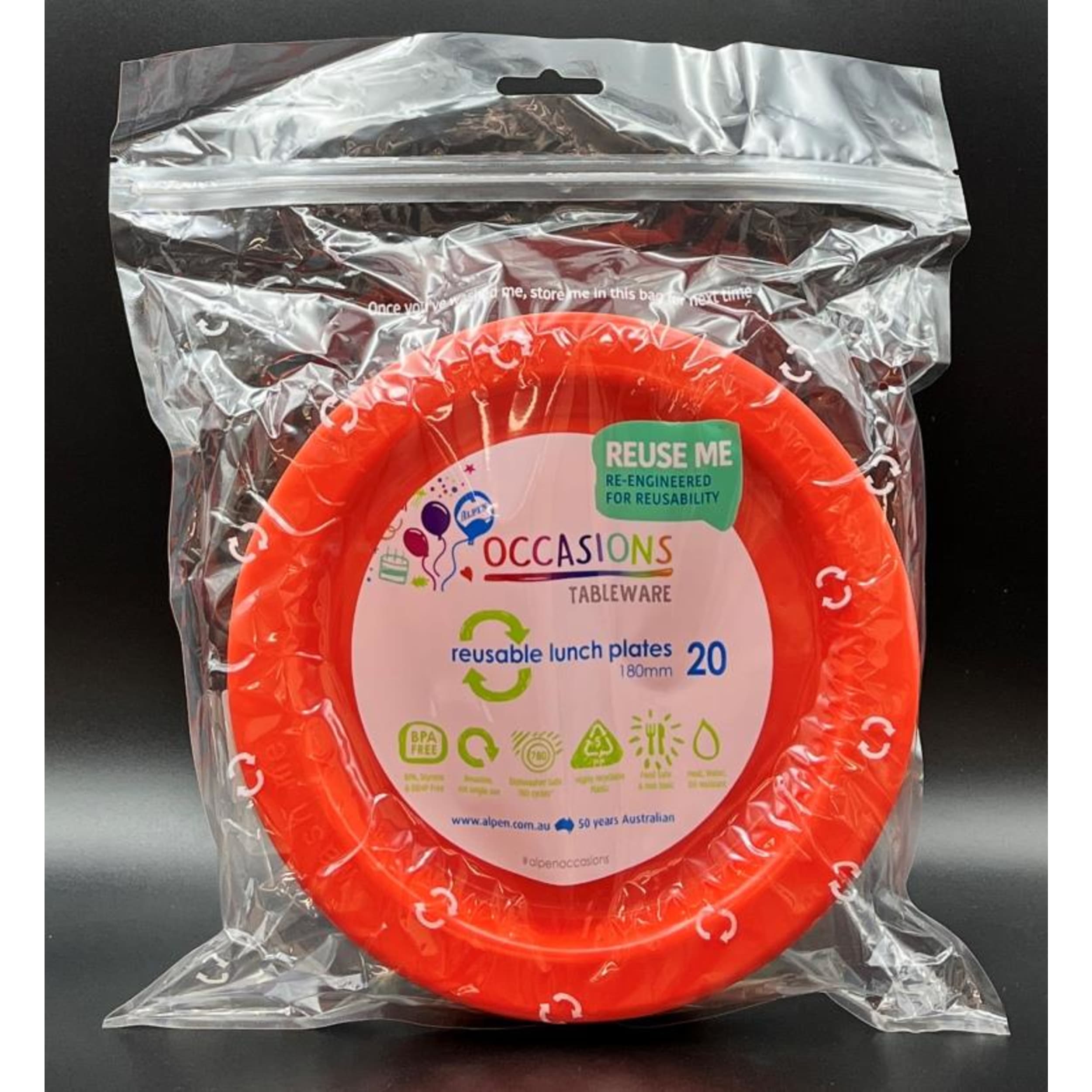 Occasions Orange Lunch Plate (20 Pack)