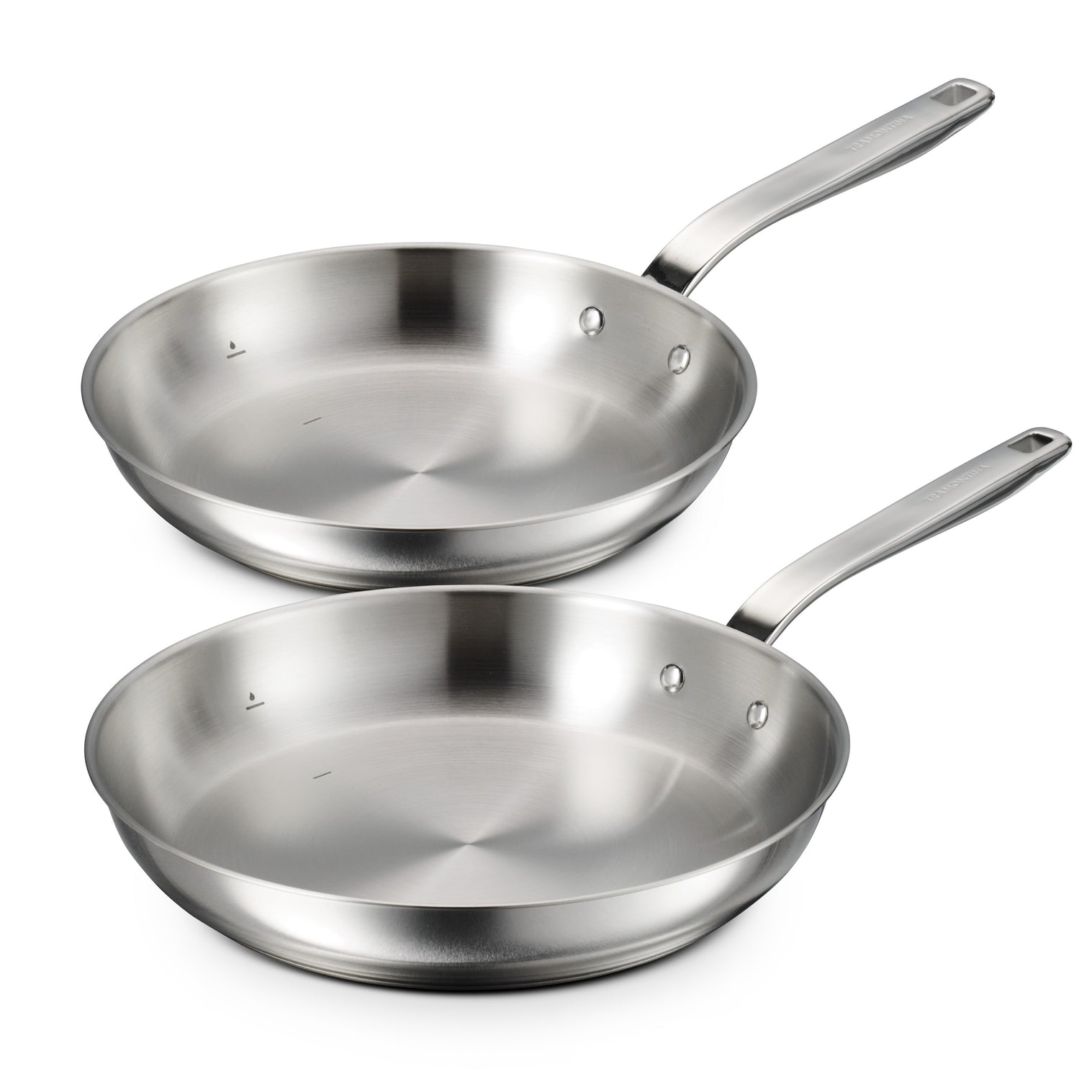 Tramontina Tempo 2 Piece Stainless Steel Fry Pan Set 25cm & 30cm