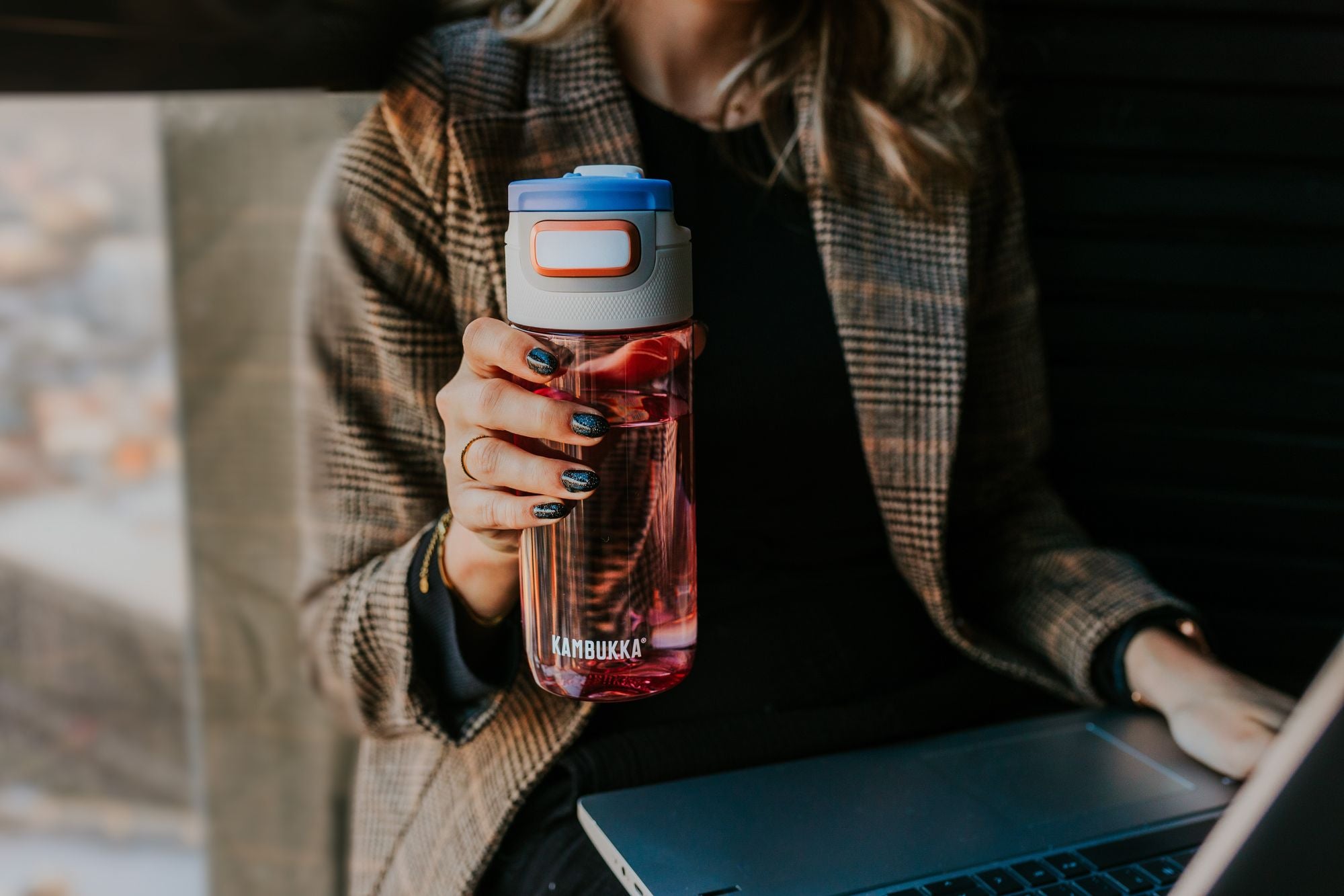 Kambukka Elton Tritan Drink Bottle 500ml - Barely Blush