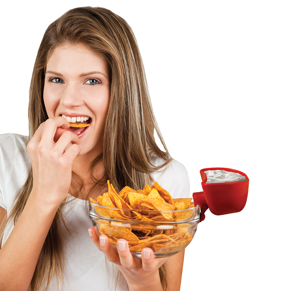 Jokari Clip-On Dip Holder – Red