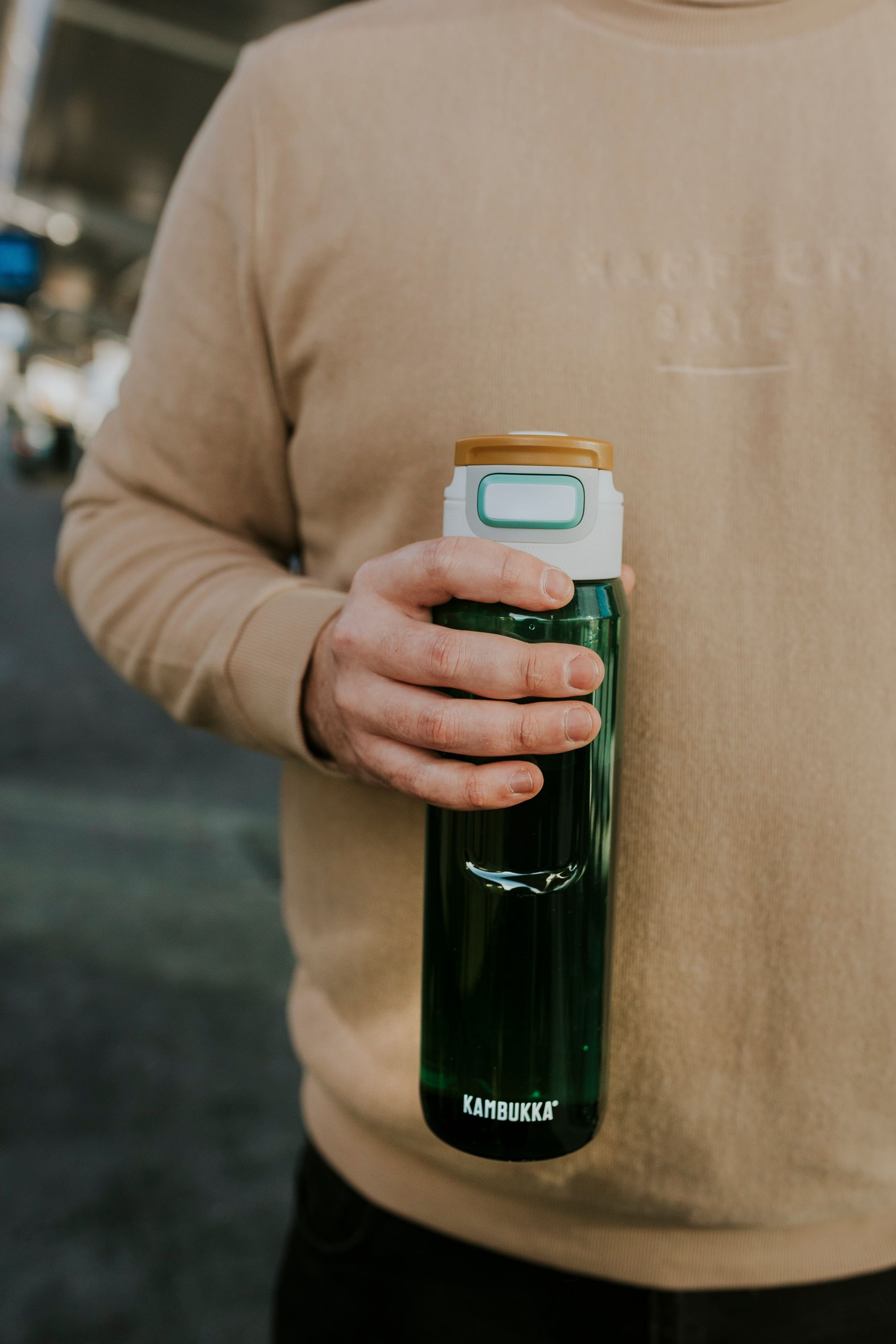 Kambukka Elton Tritan Drink Bottle 1000ml - Olive Green
