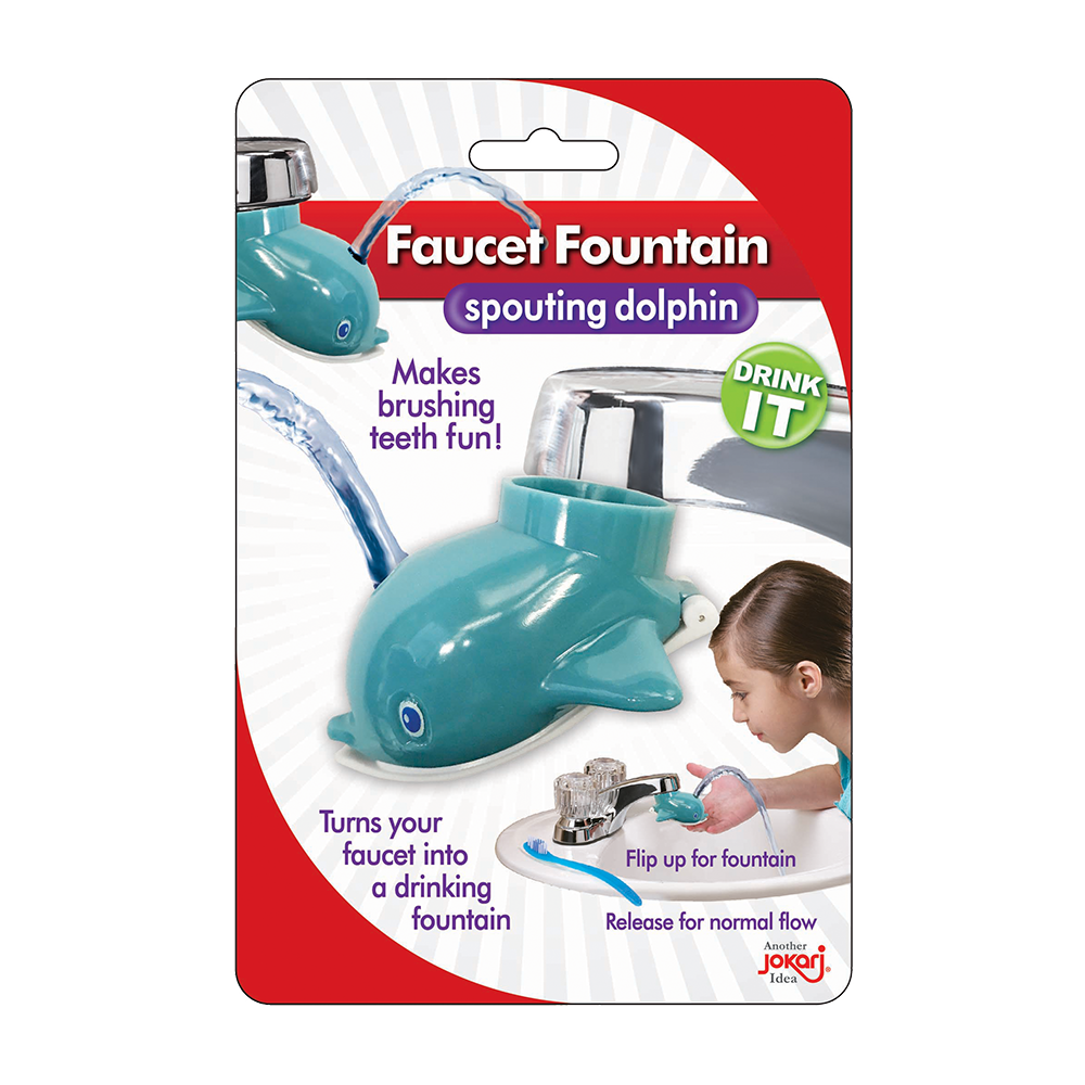 Jokari “Dolphin” Faucet Fountain – Blue & White