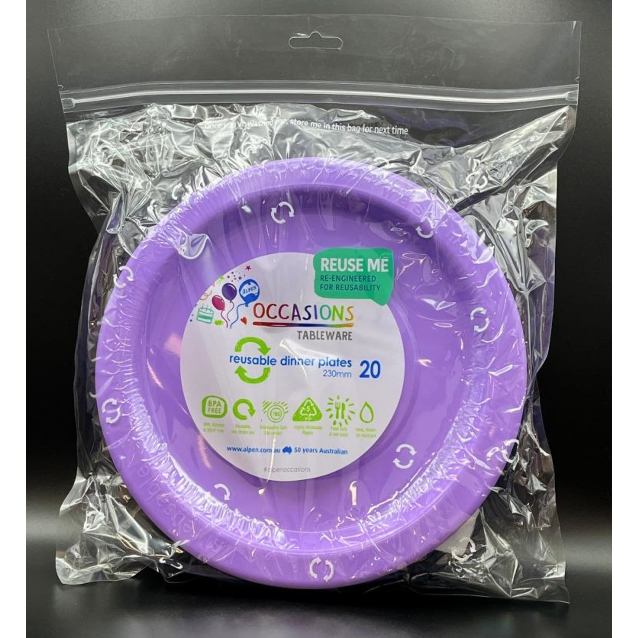 Occasions Lavender Dinner Plate (20 Pack)