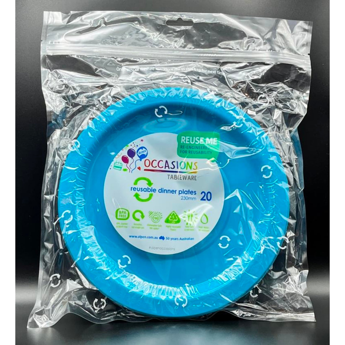 Occasions Azure Blue Dinner Plate (20 Pack)