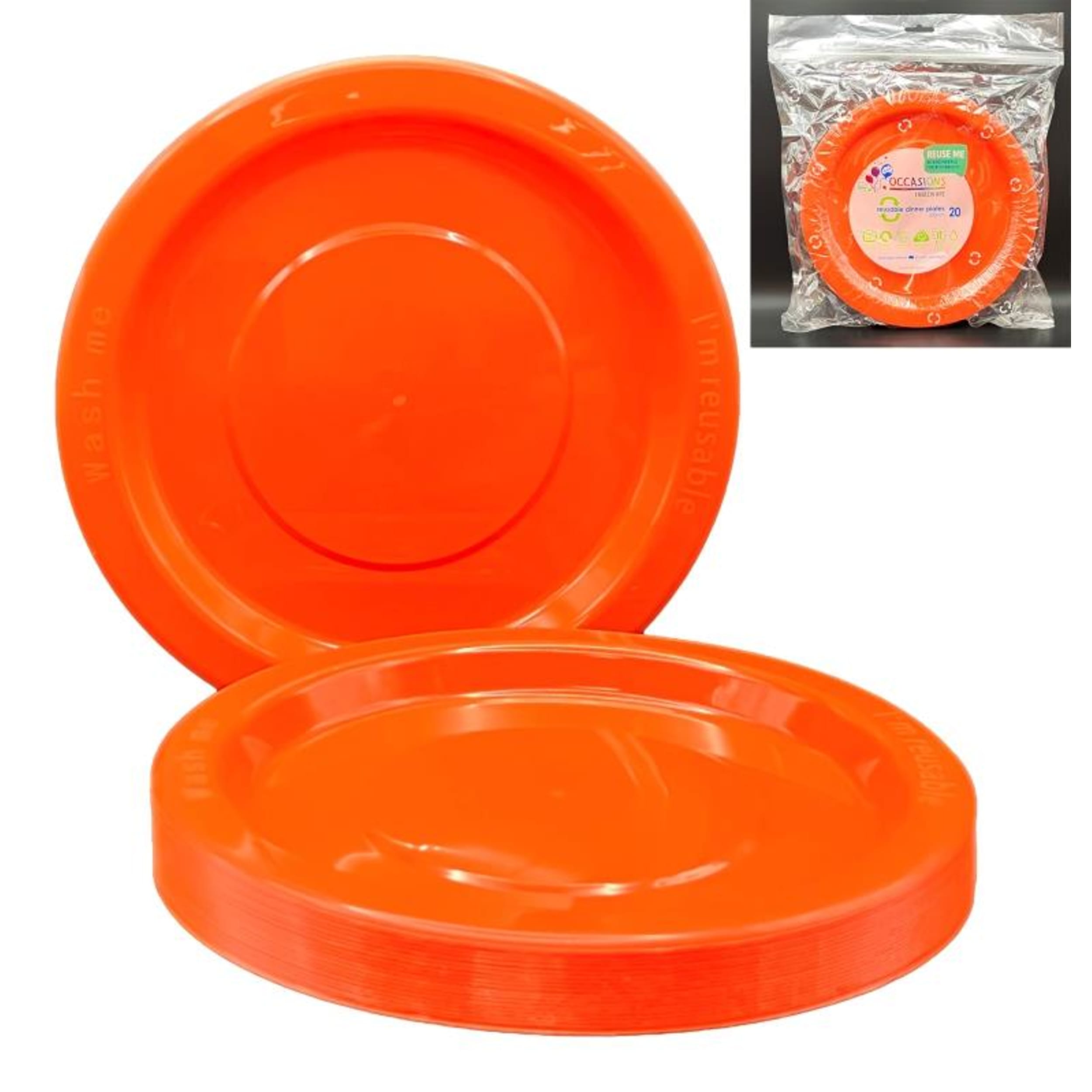 Occasions Orange Dinner Plate (20 Pack)