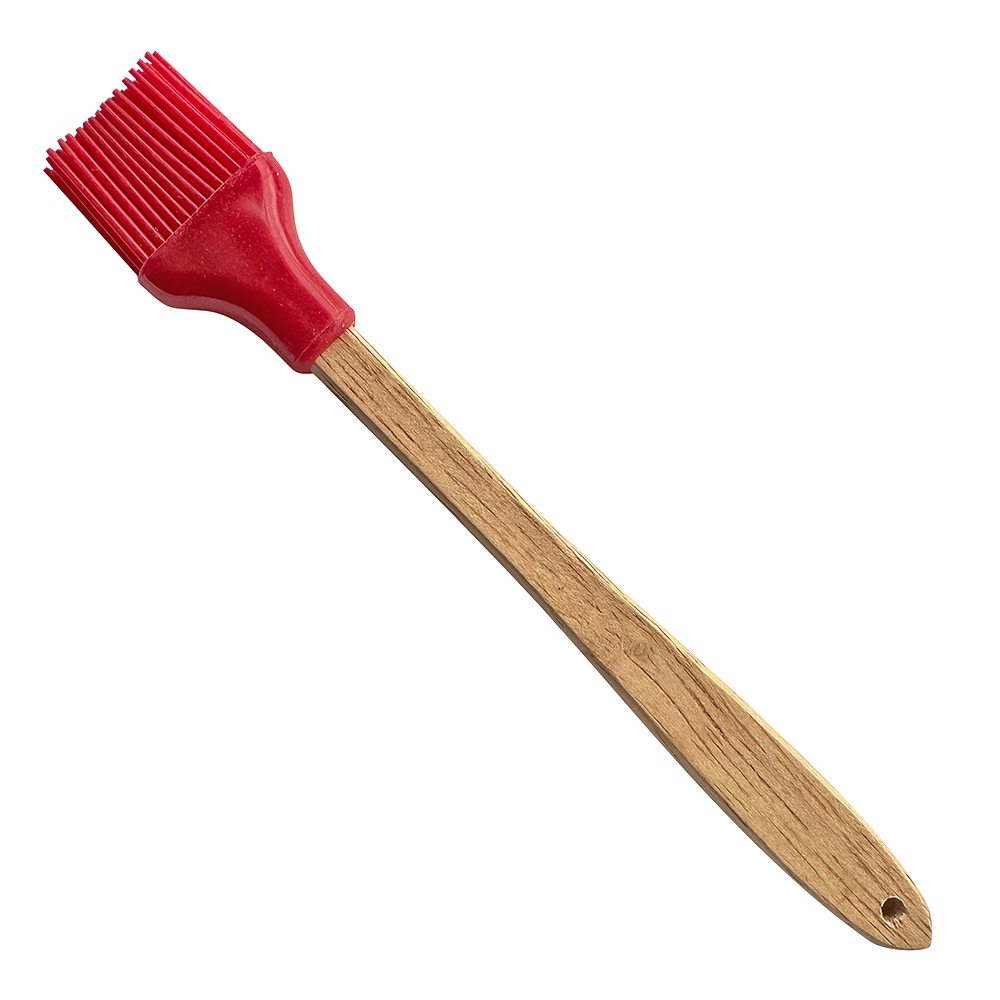 R&M Silicone Pastry Brush with Wood Handle - Red