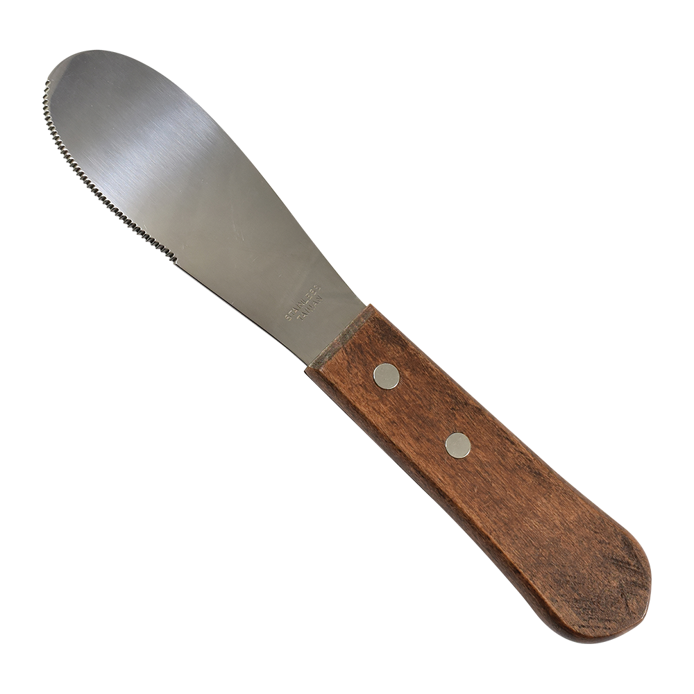 R&M Stainless Steel Sandwich Spreader with Wood Handle