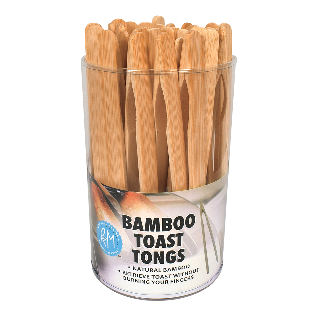 R&M Bamboo Toast Tongs