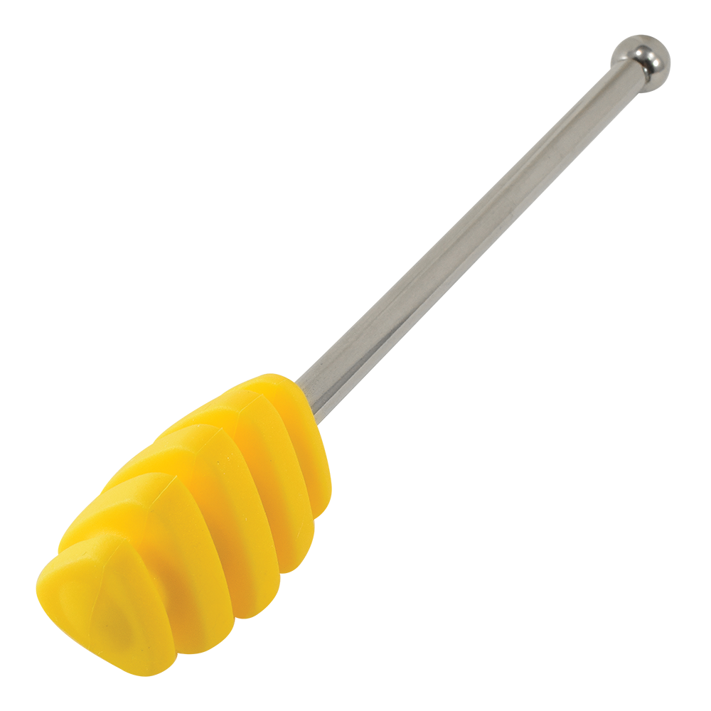 R&M Silicone Honey Dipper with Stainless Steel Handle