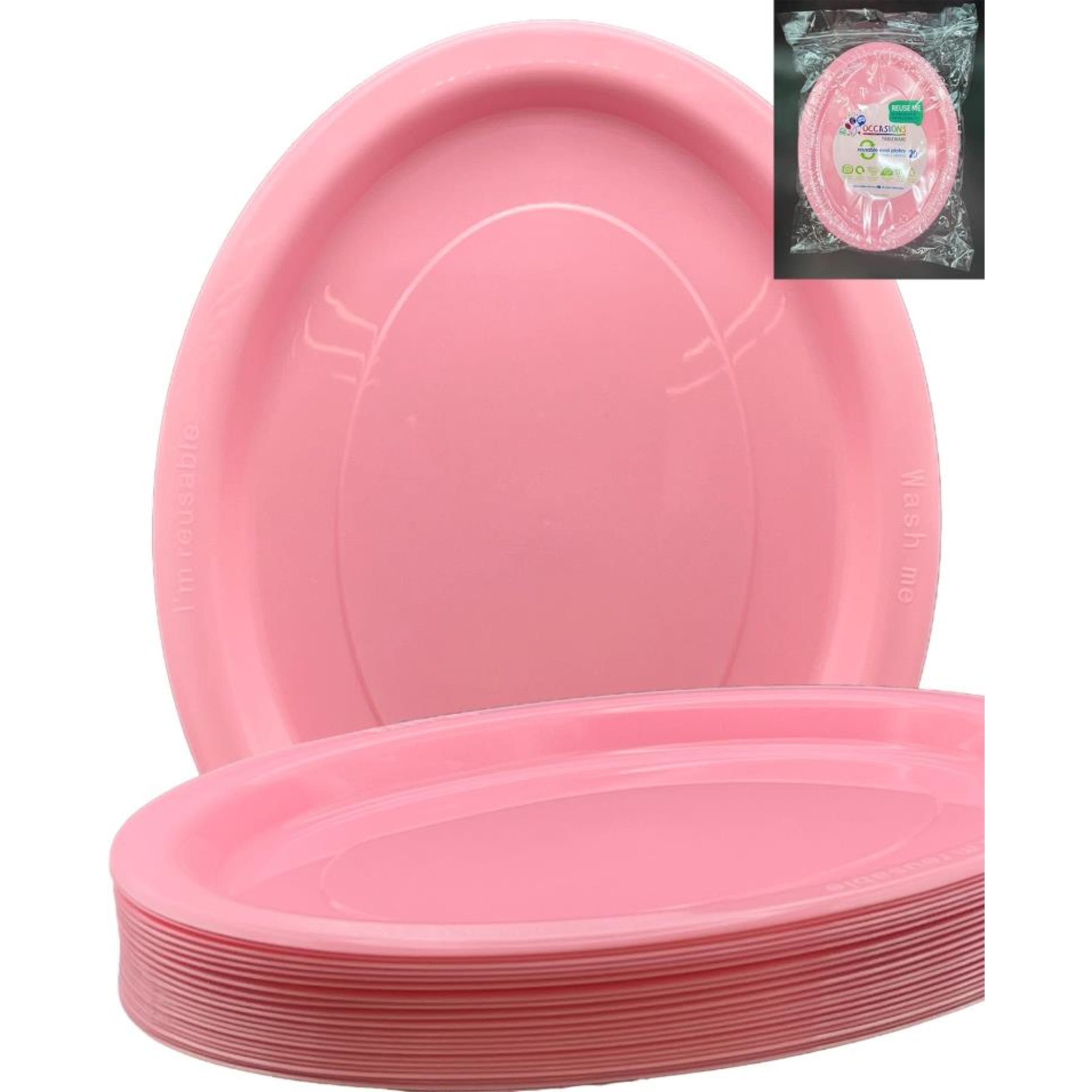 Occasions Light Pink Oval Plate 315x245mm (20 Pack)