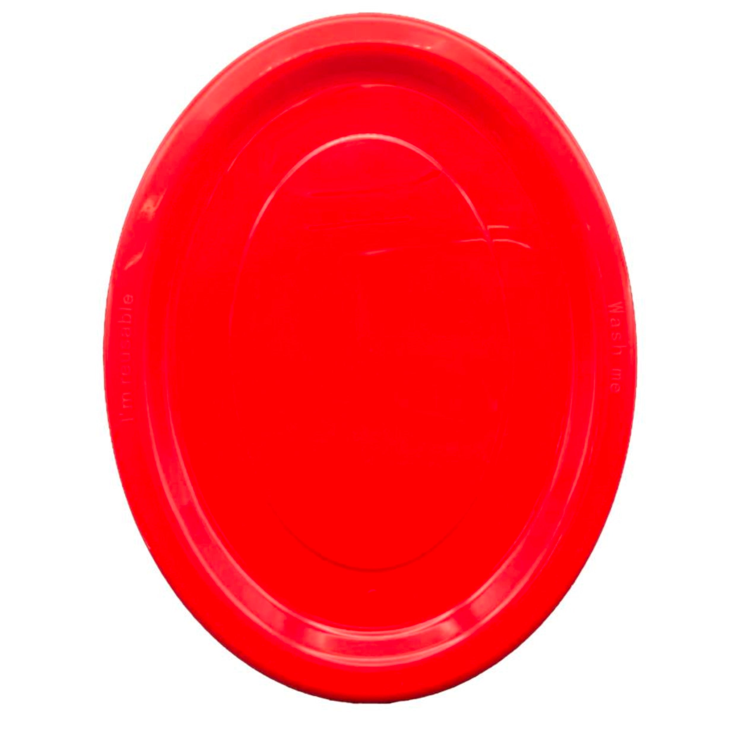 Occasions Red Oval Plate 315x245mm (20 Pack)