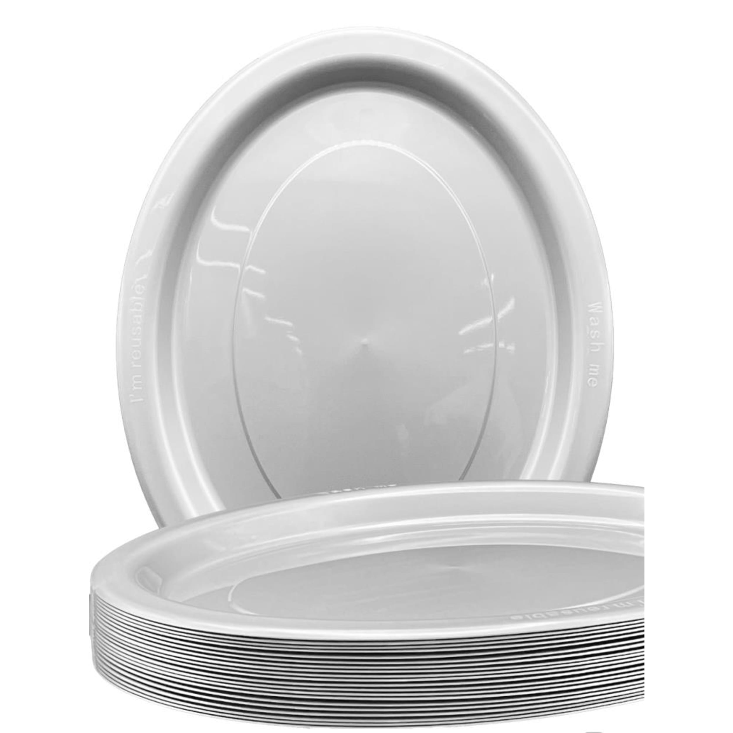 Occasions Silver Oval Plate 315x245mm (20 Pack)