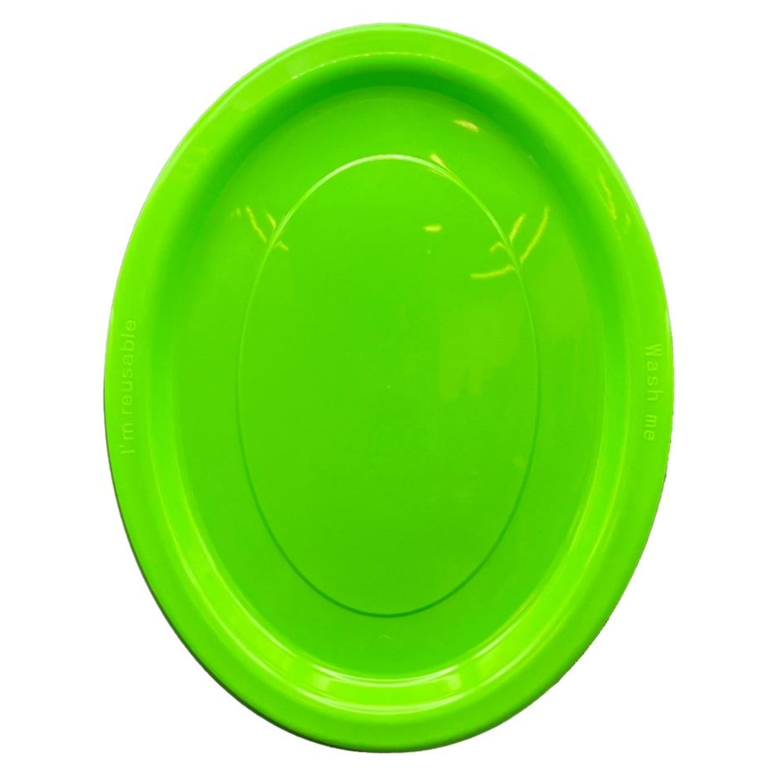 Occasions Lime Oval Plate 315x245mm (20 Pack)