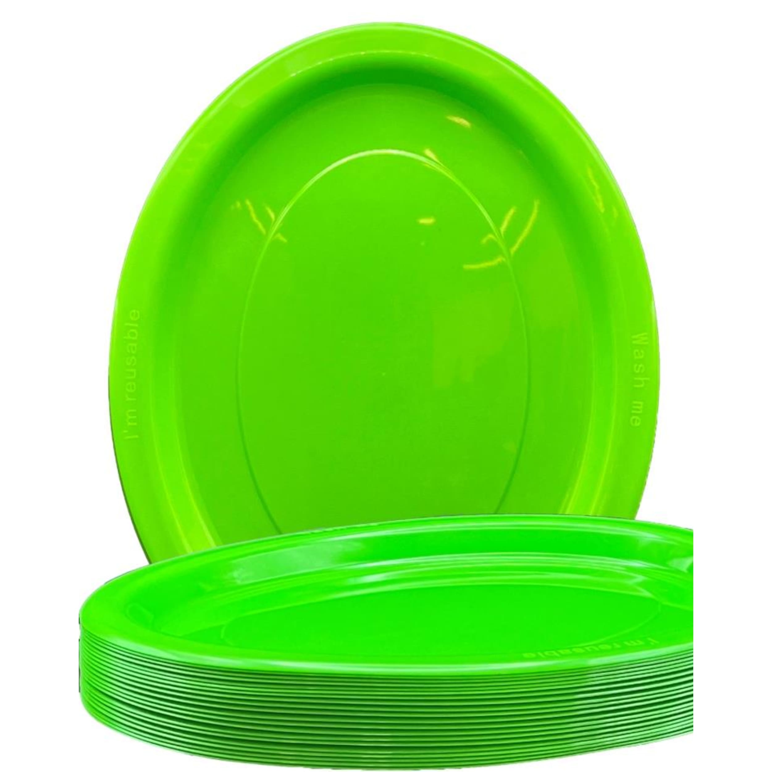 Occasions Lime Oval Plate 315x245mm (20 Pack)