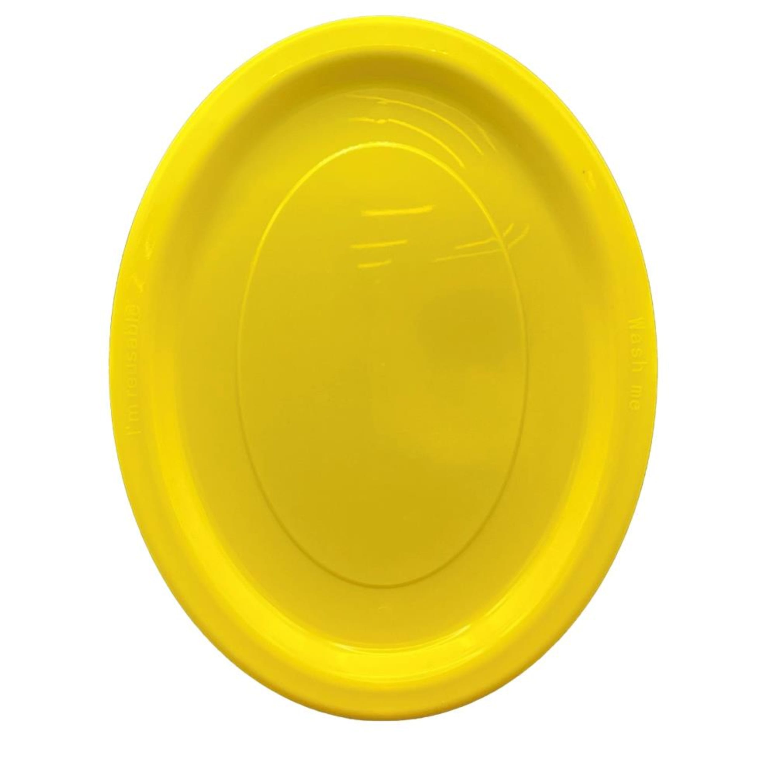 Occasions Yellow Oval Plate 315x245mm (20 Pack)
