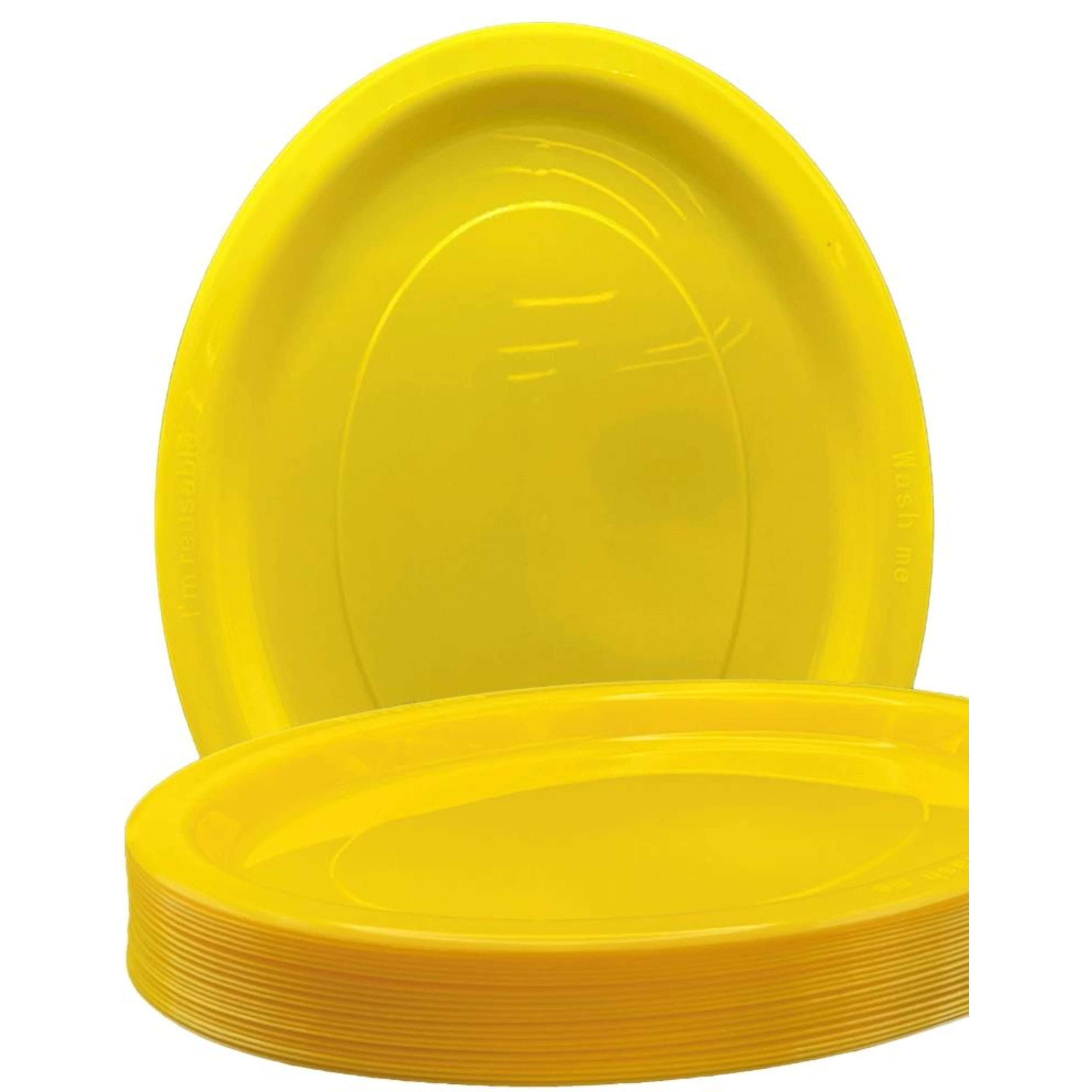 Occasions Yellow Oval Plate 315x245mm (20 Pack)