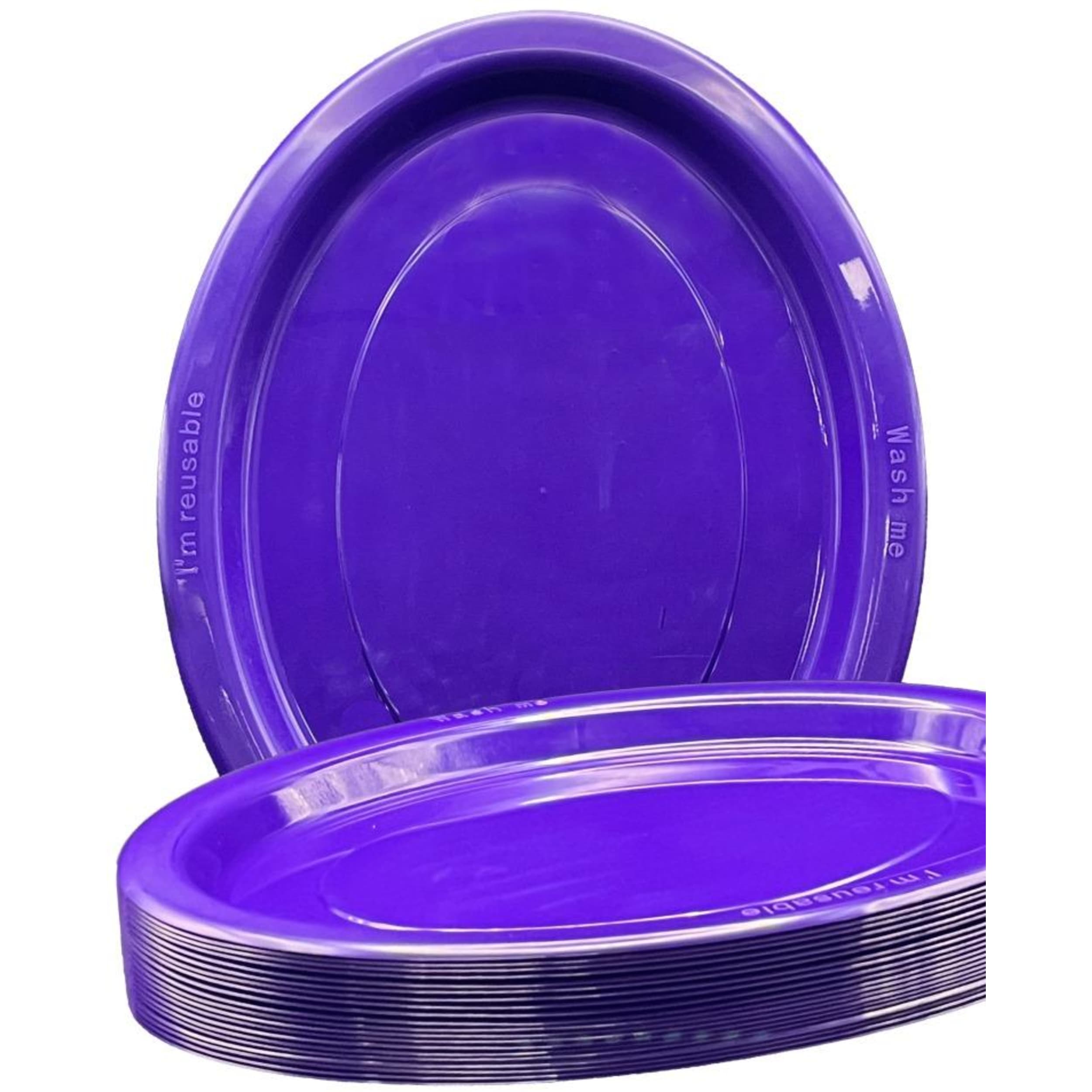 Occasions Purple Oval Plate 315x245mm (20 Pack)
