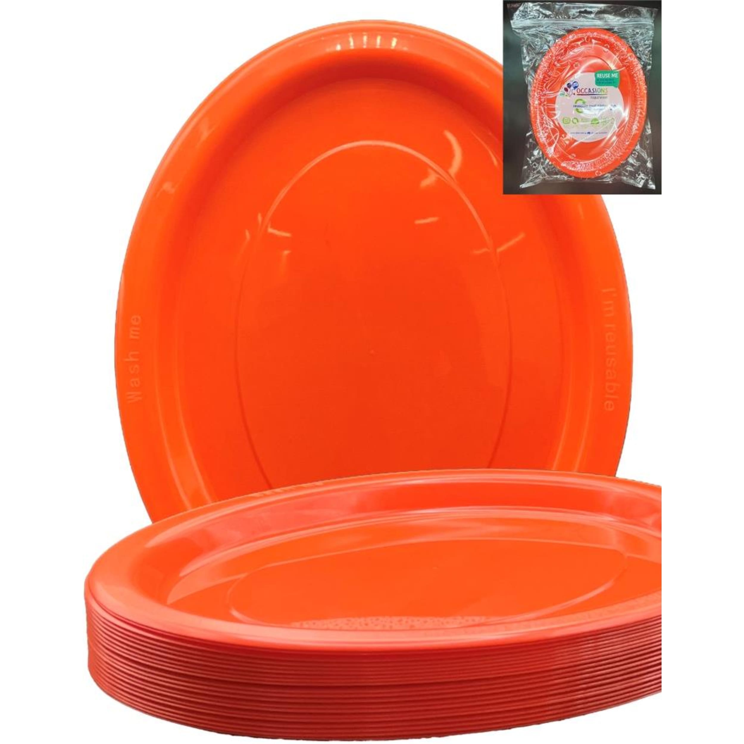 Occasions Orange Oval Plate 315x245mm (20 Pack)