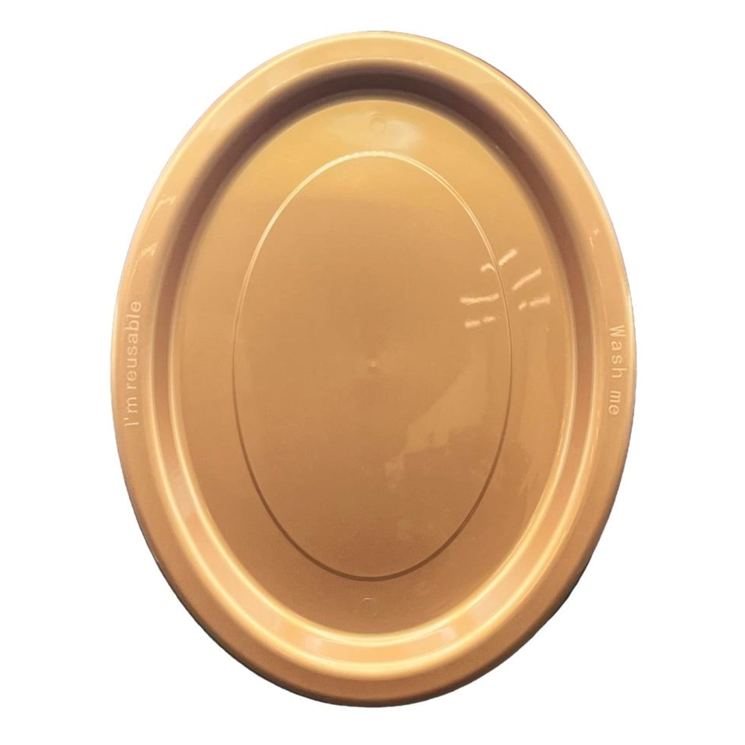 Occasions Rose Gold Oval Plate 315x245mm (20 Pack)