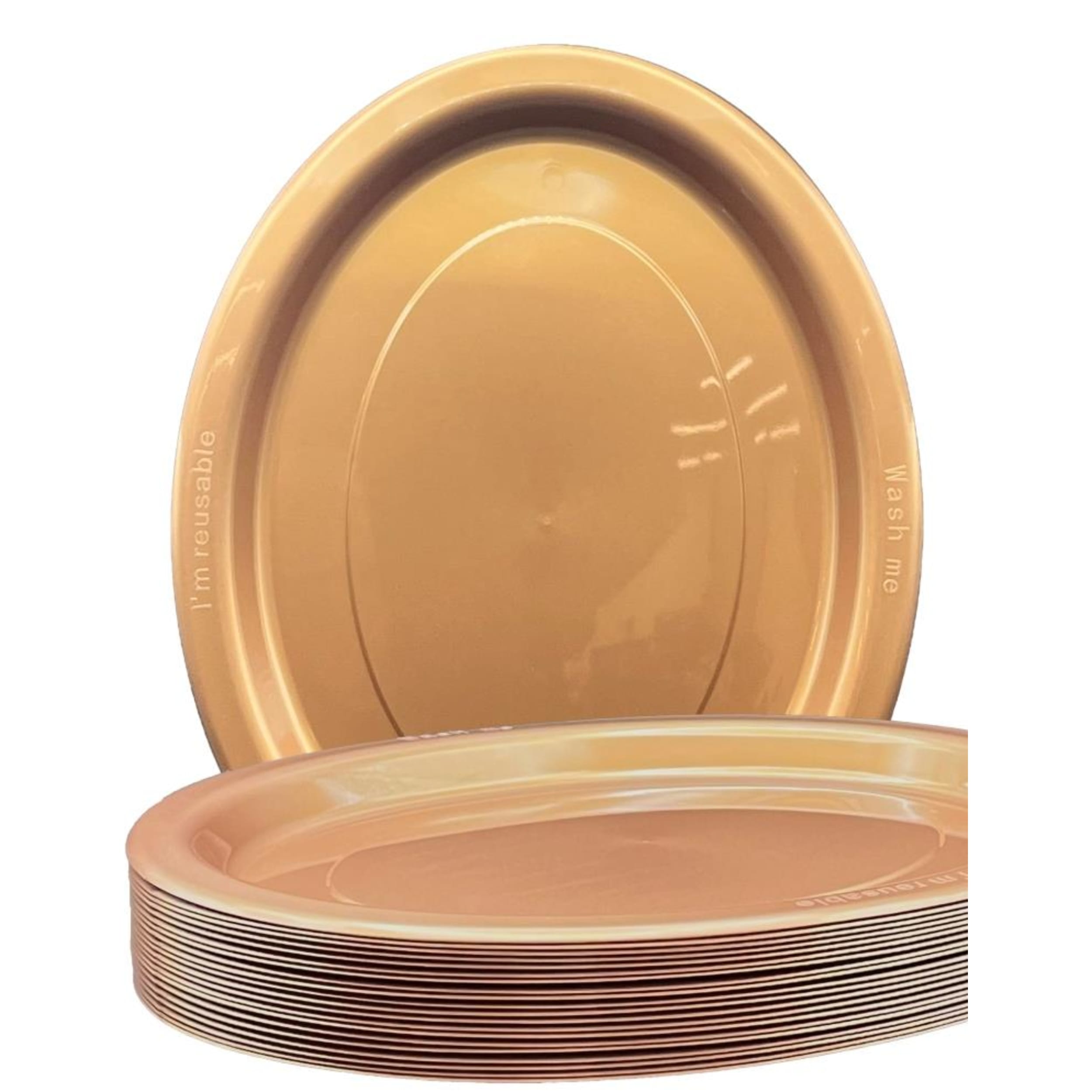 Occasions Rose Gold Oval Plate 315x245mm (20 Pack)