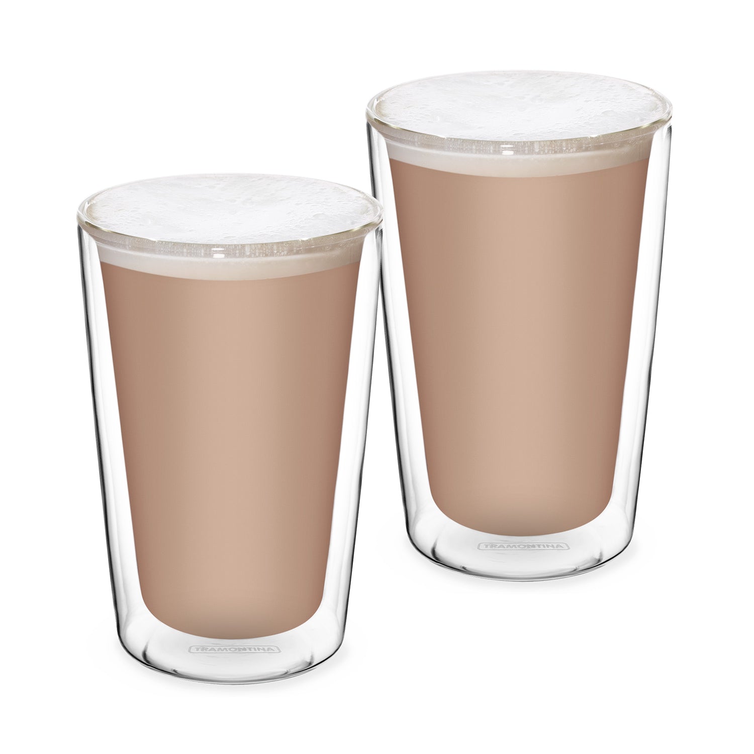 Tramontina Double Wall Latte Glass – 2 Piece Set – 330ml