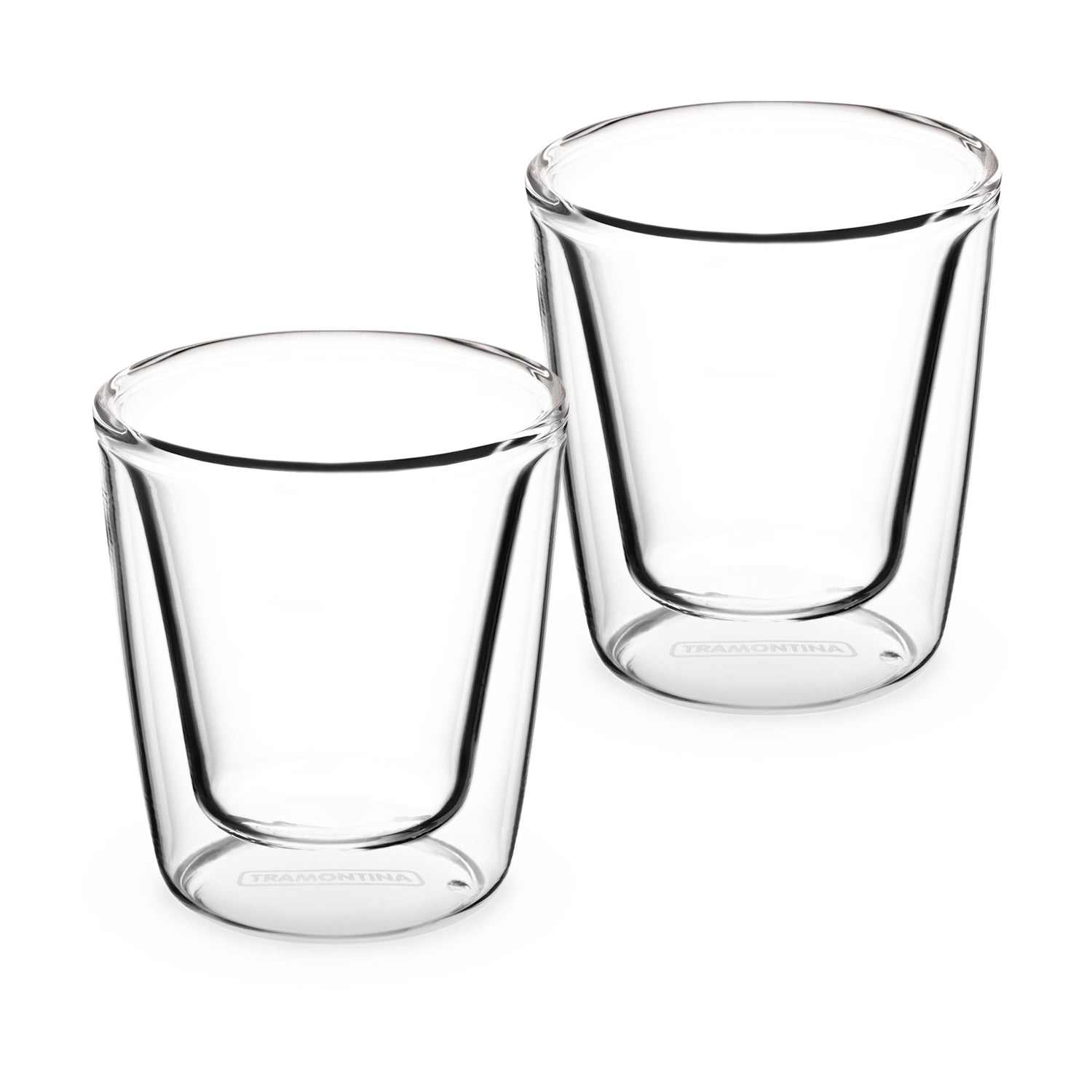 Tramontina Coffee & Tea Espresso Cup - 2-Piece Double Wall Glass - 85ml
