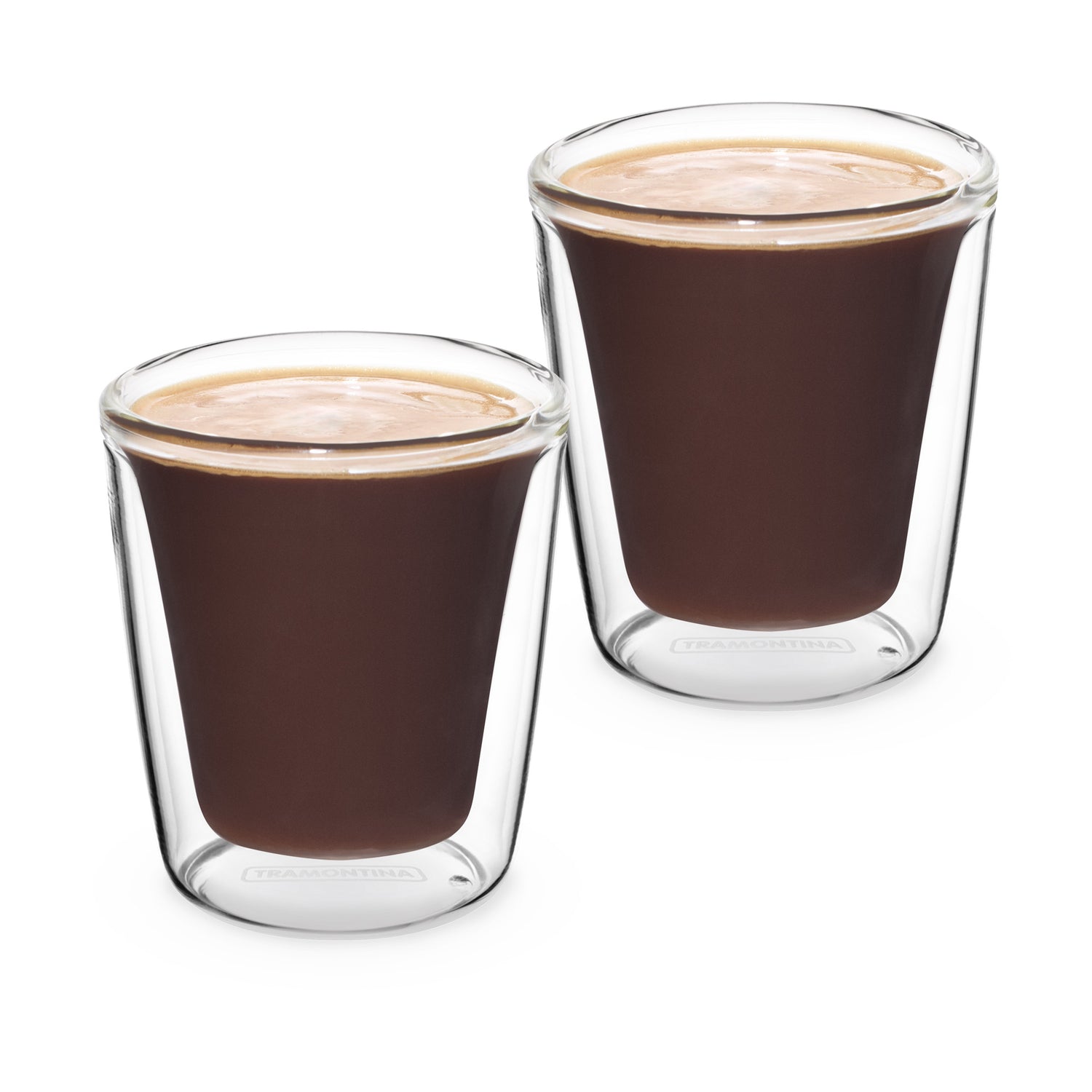 Tramontina Coffee & Tea Espresso Cup - 2-Piece Double Wall Glass - 85ml