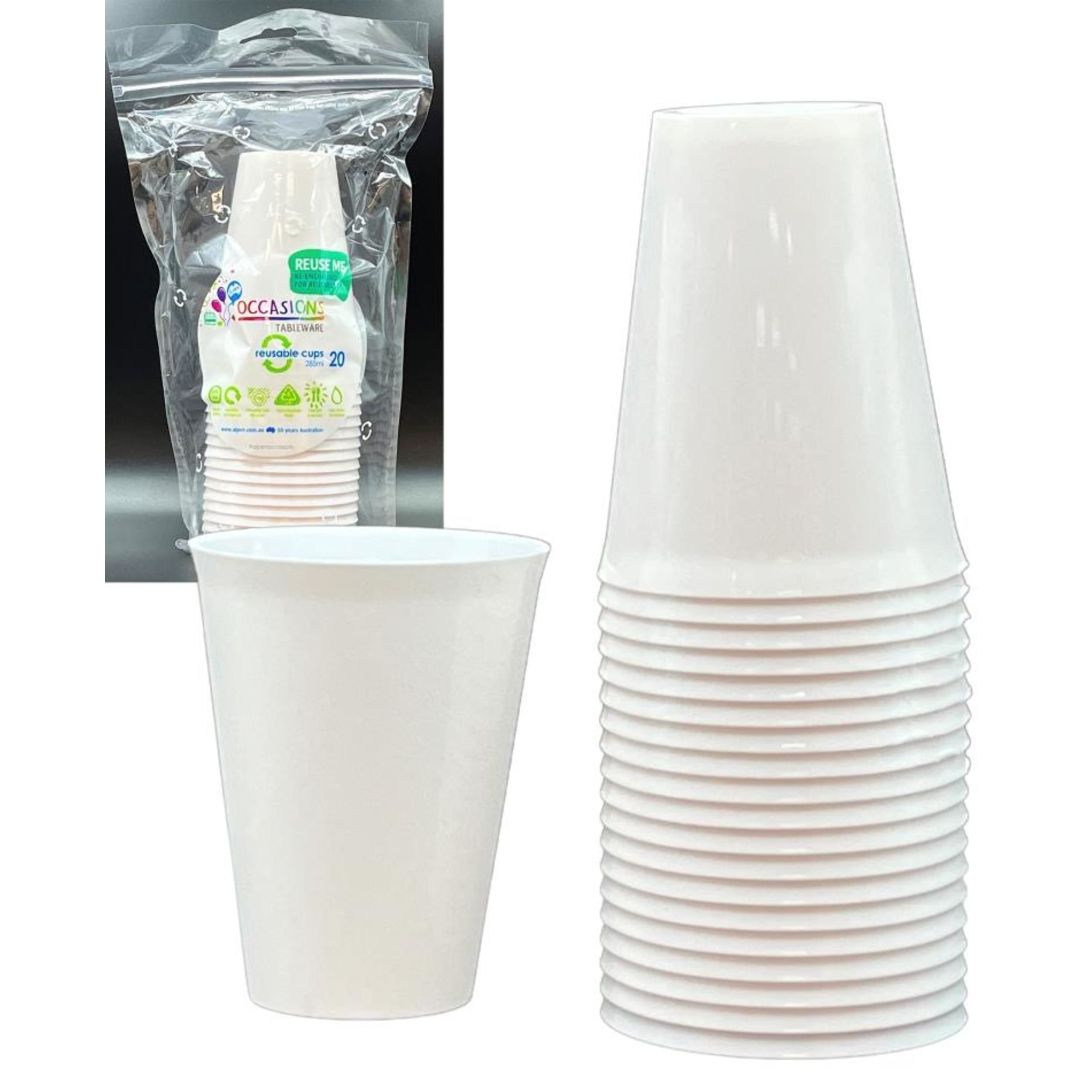 Occasions White Cup 285ml (20 Pack)