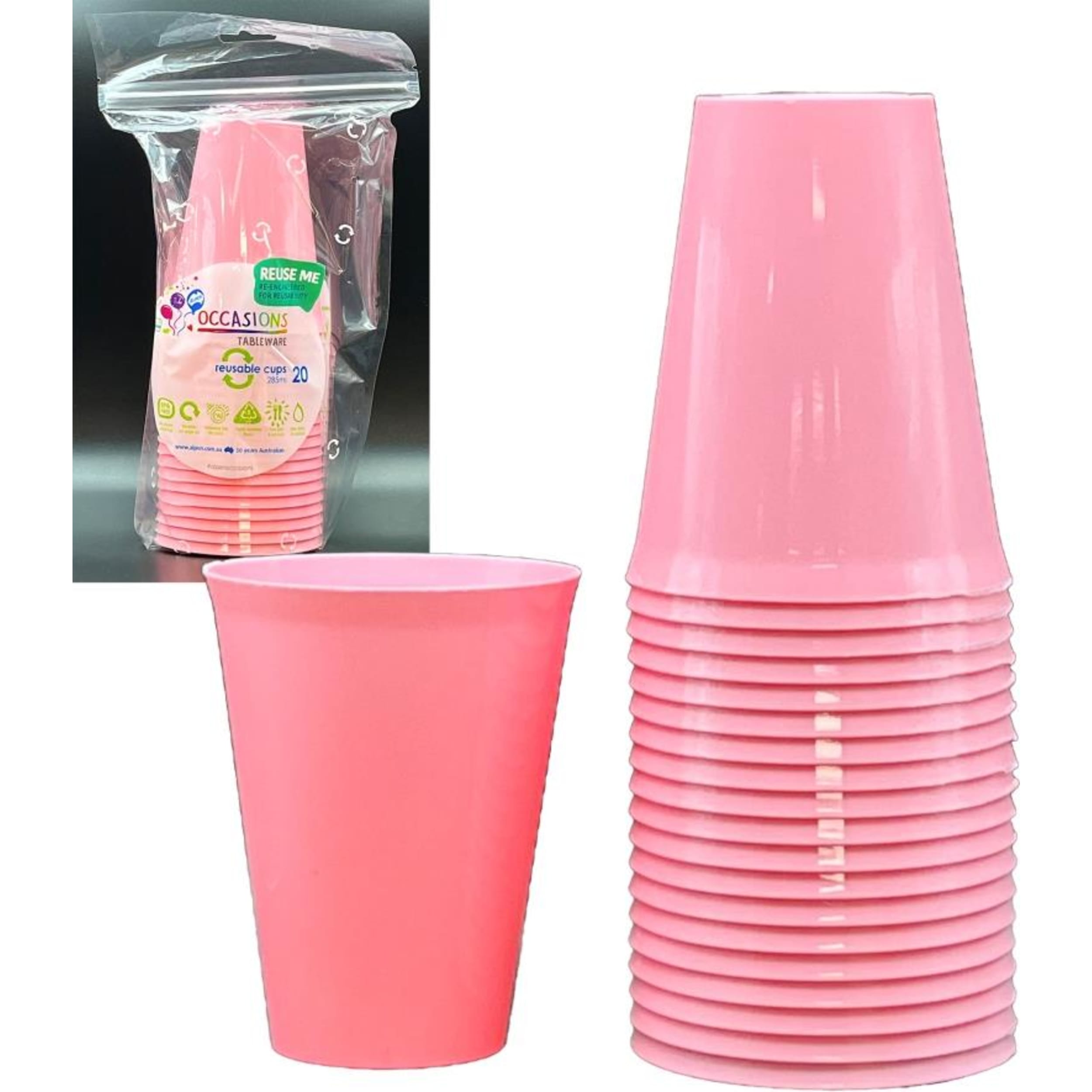 Occasions Light Pink Cup 285ml (20 Pack)