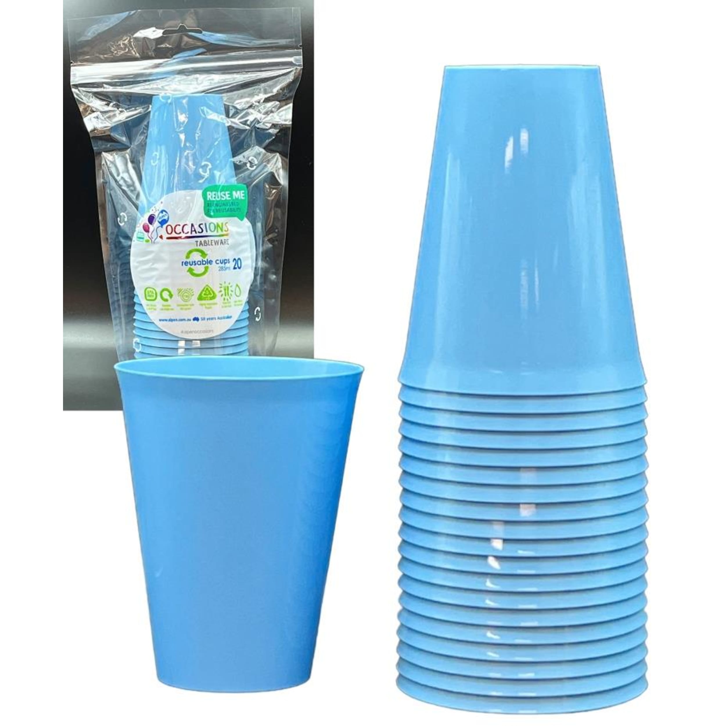 Occasions Light Blue Cup 285ml (20 Pack)