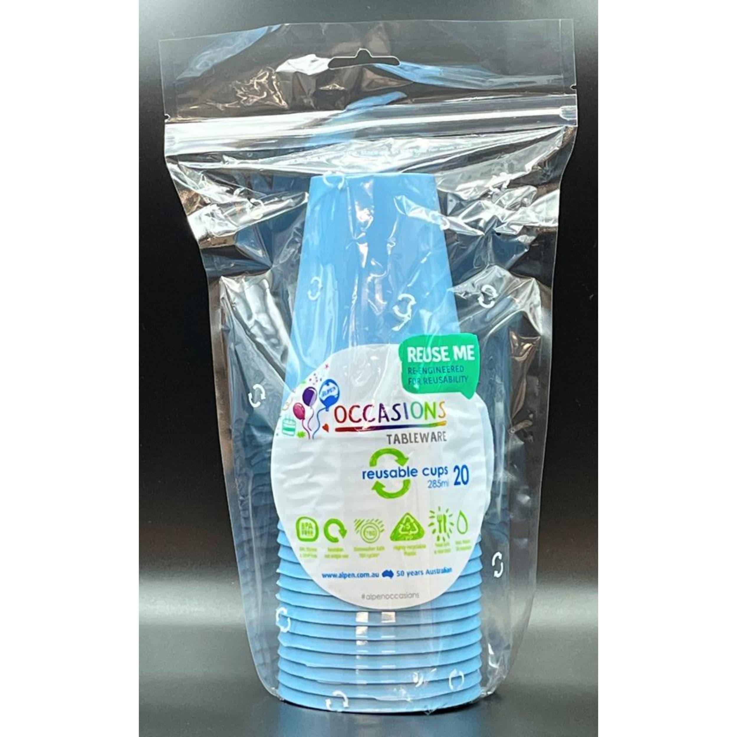 Occasions Light Blue Cup 285ml (20 Pack)