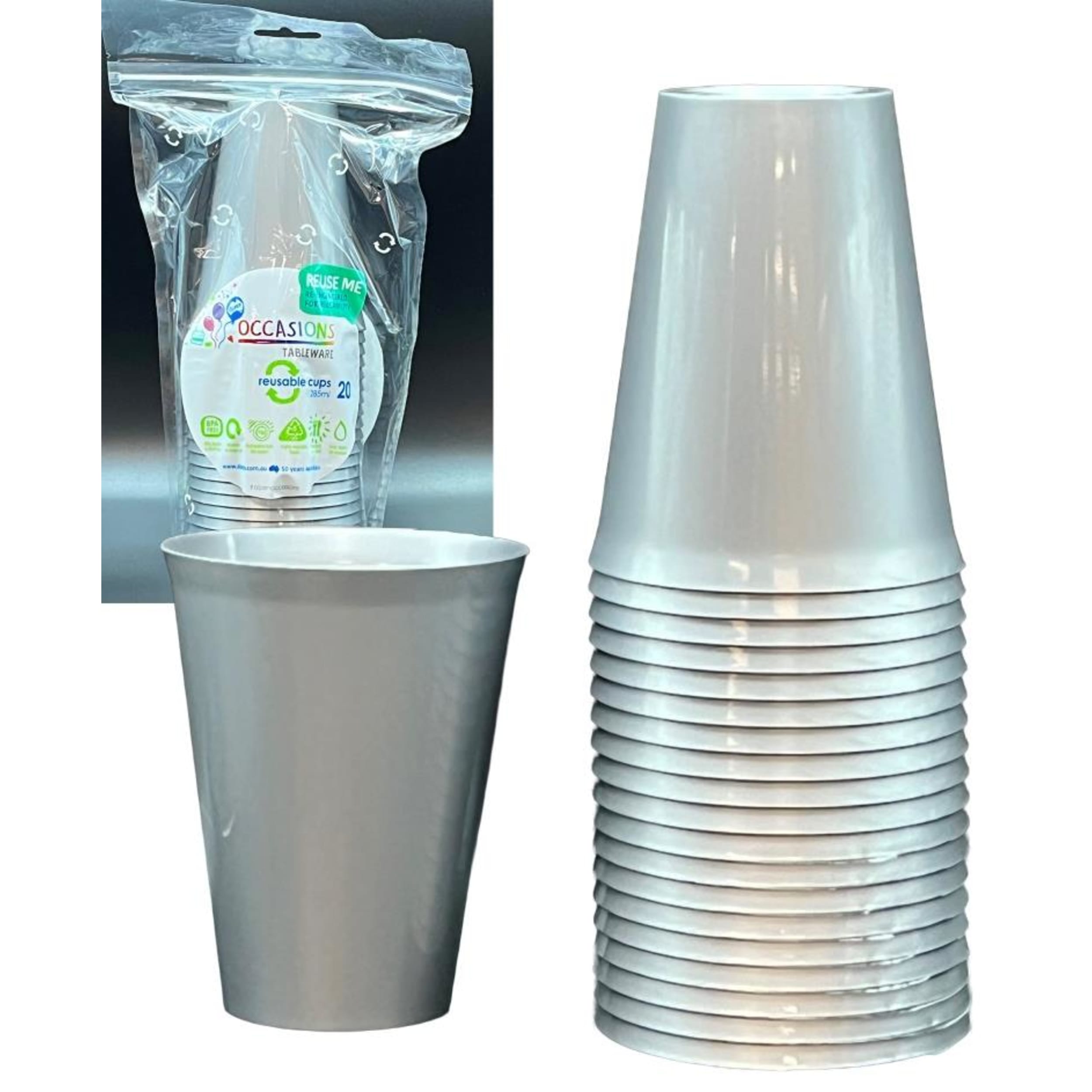 Occasions Silver Cup 285ml (20 Pack)