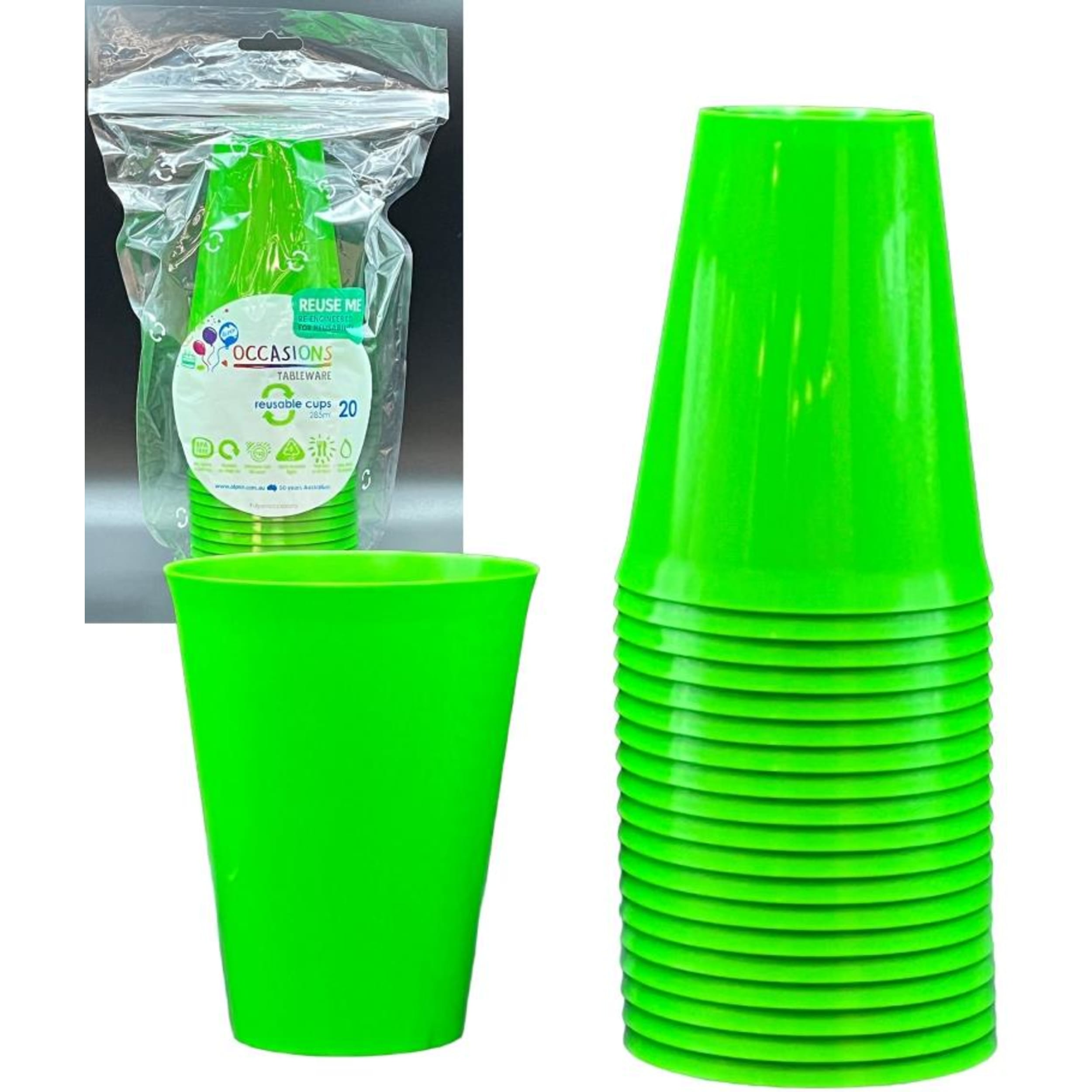 Occasions Lime Cup 285ml (20 Pack)