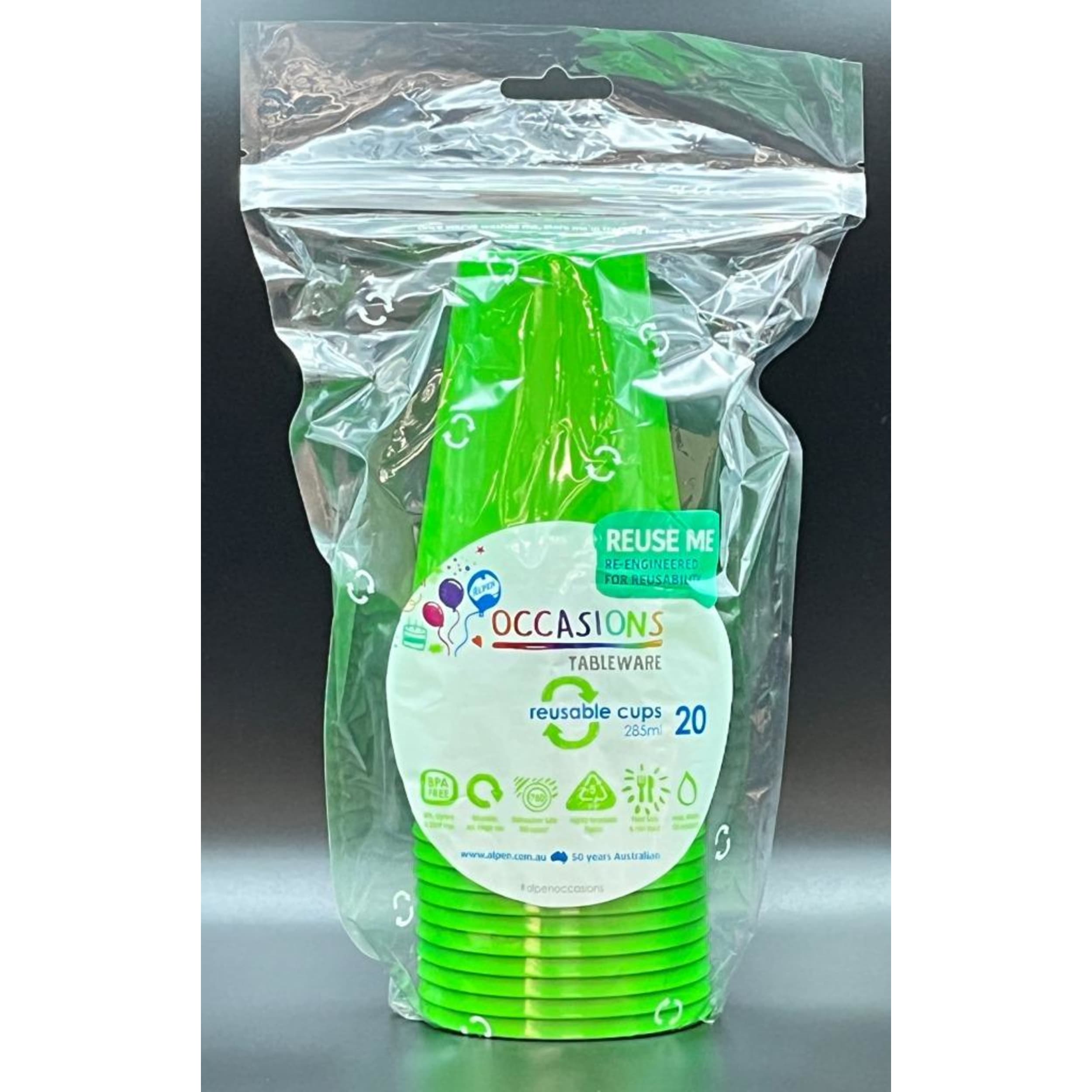 Occasions Lime Cup 285ml (20 Pack)