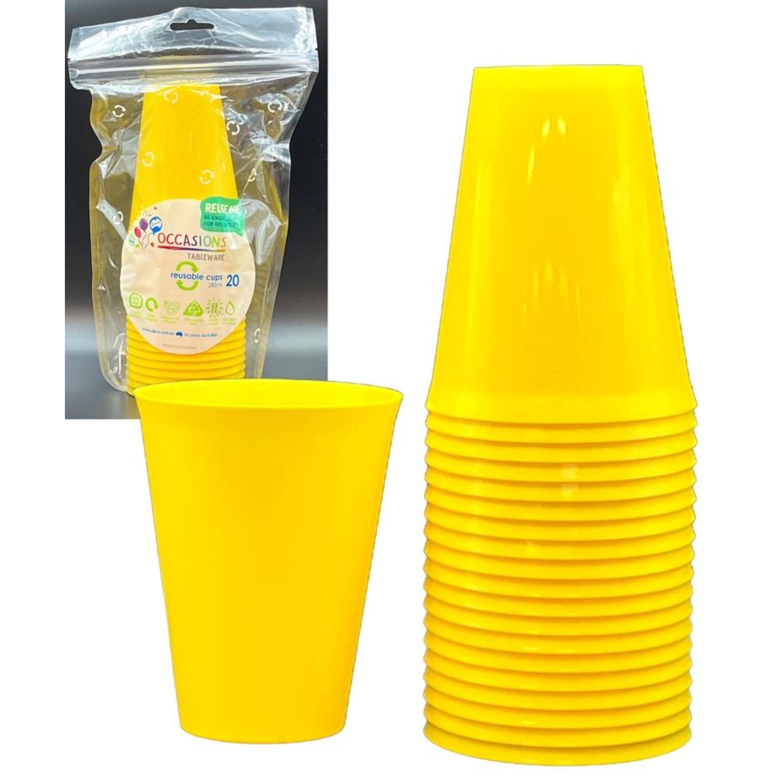 Occasions Yellow Cup 285ml (20 Pack)