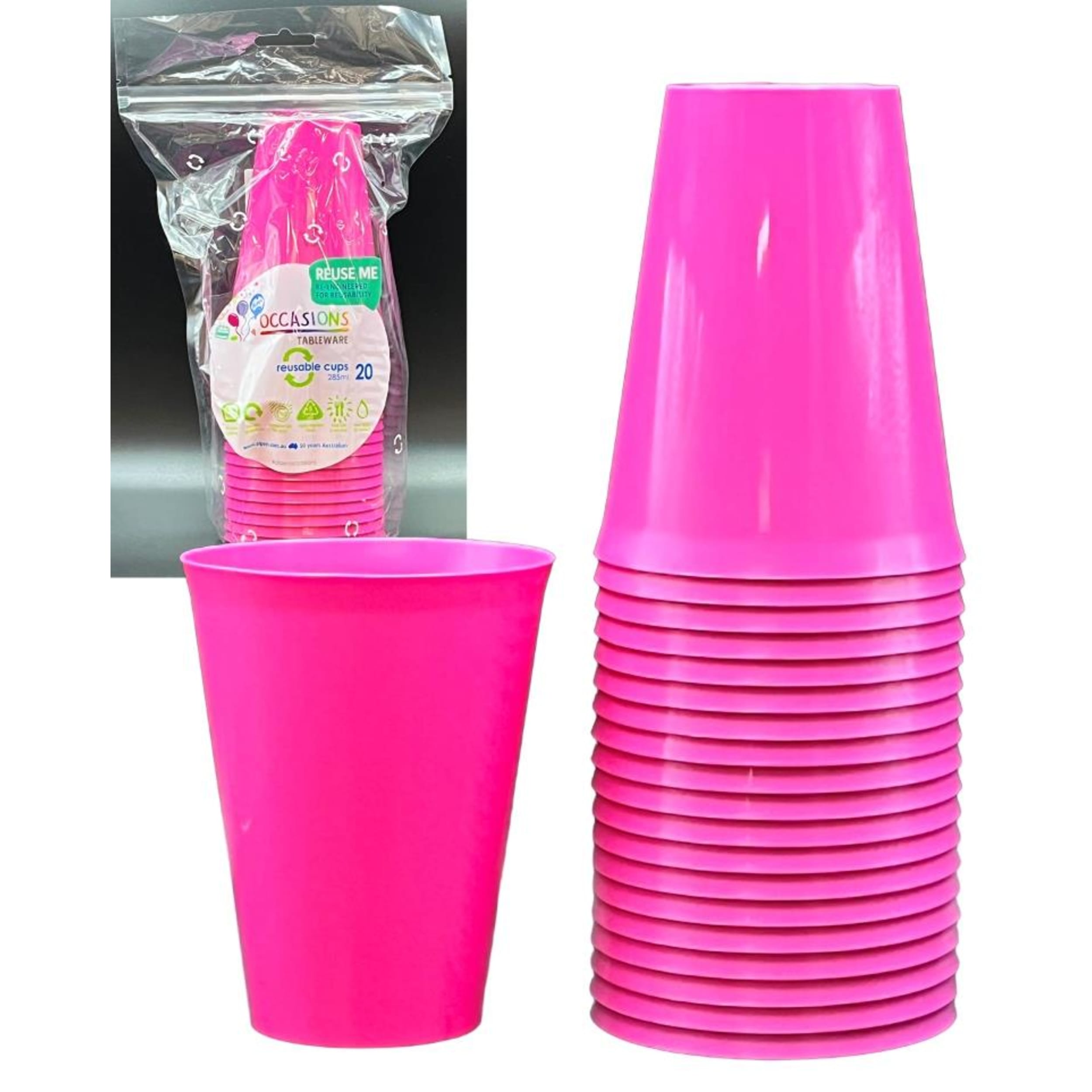 Occasions Magenta Cup 285ml (20 Pack)
