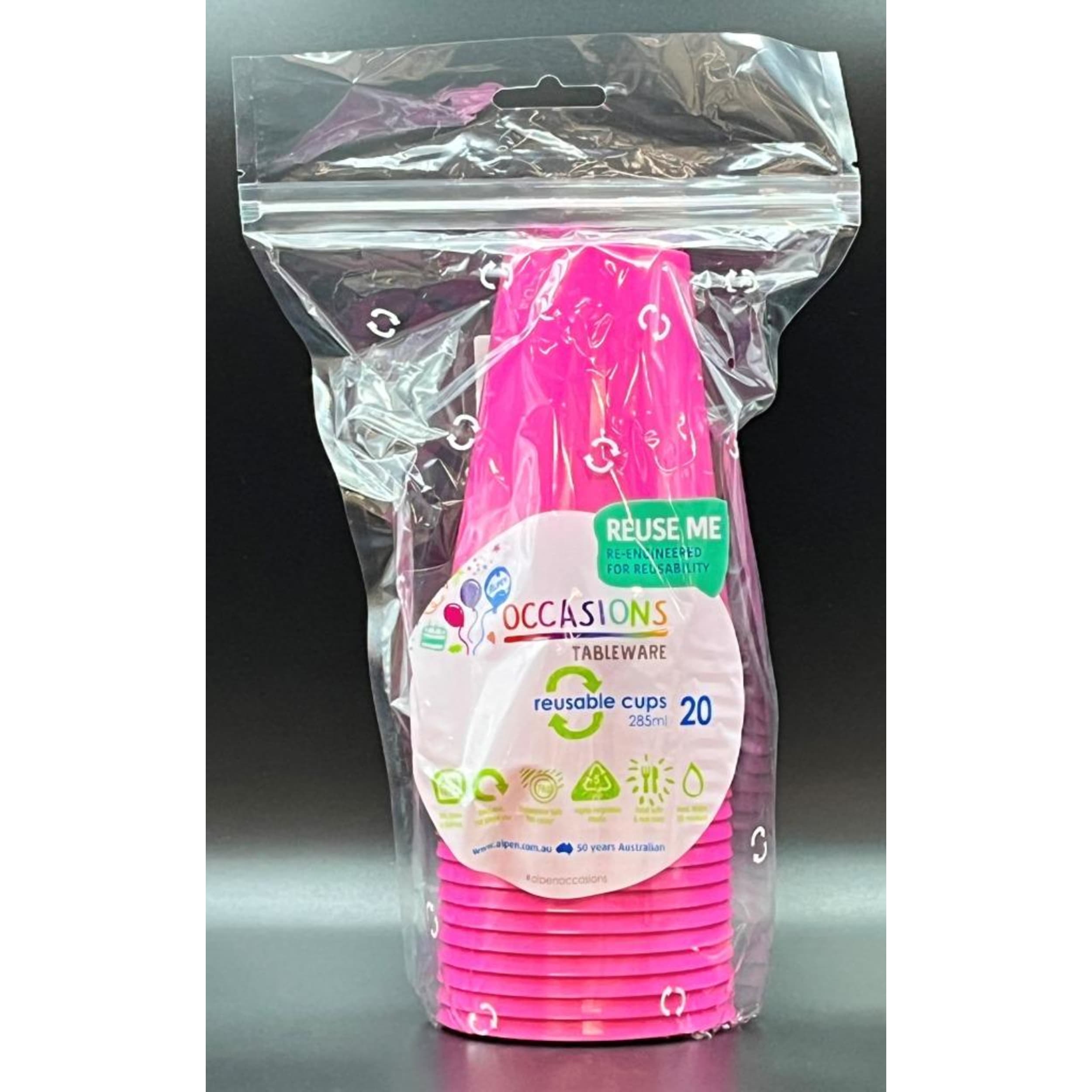 Occasions Magenta Cup 285ml (20 Pack)