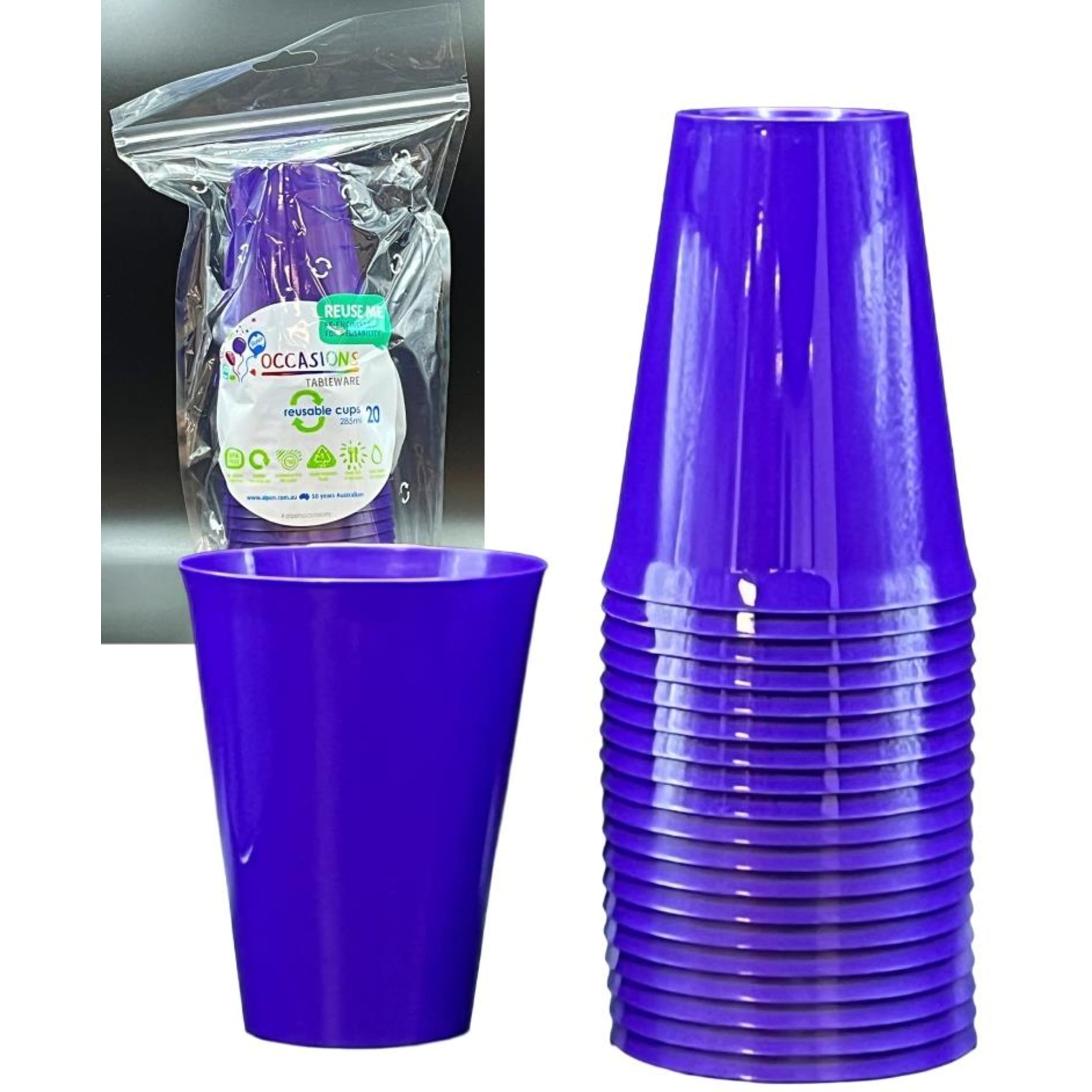 Occasions Purple Cup 285ml (20 Pack)