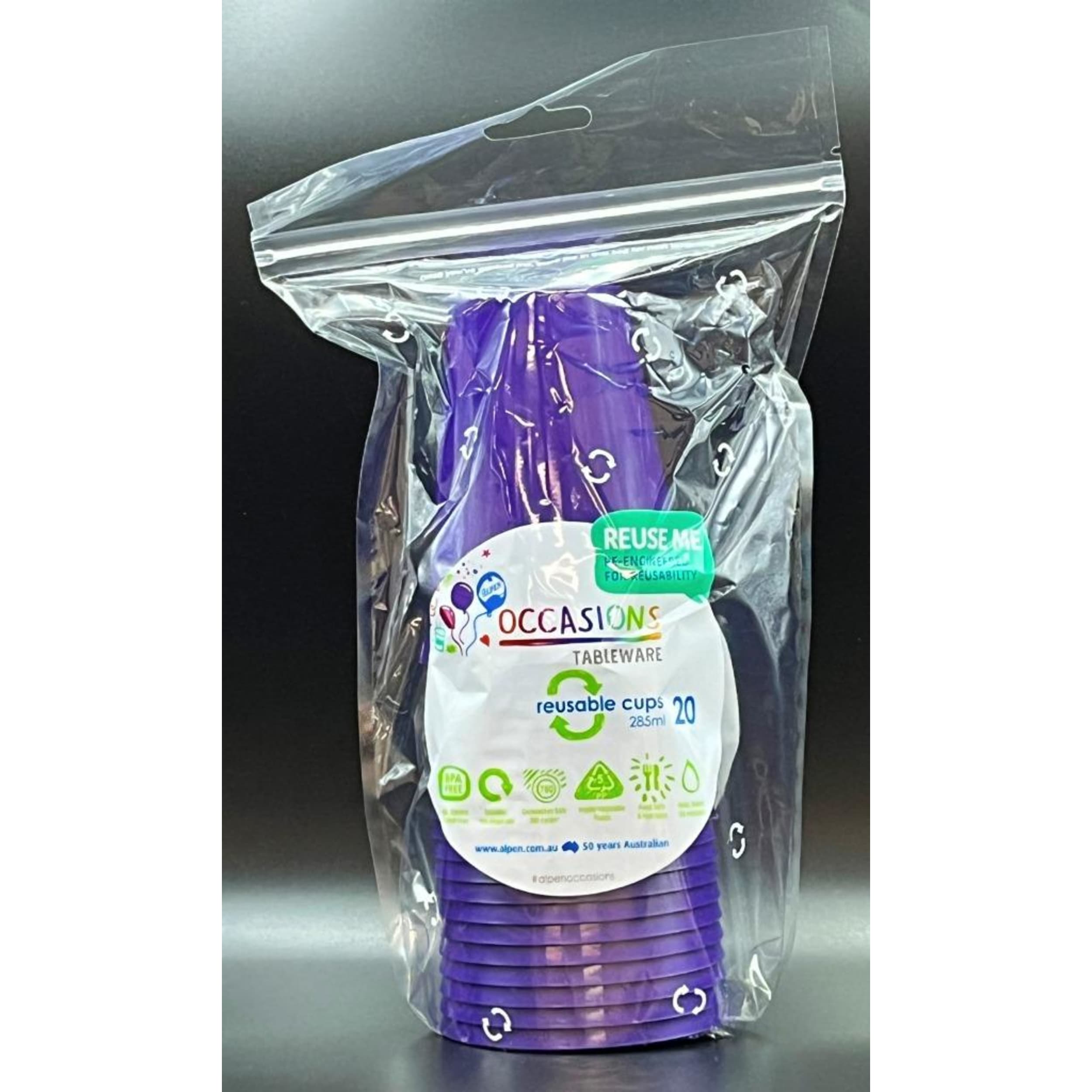 Occasions Purple Cup 285ml (20 Pack)