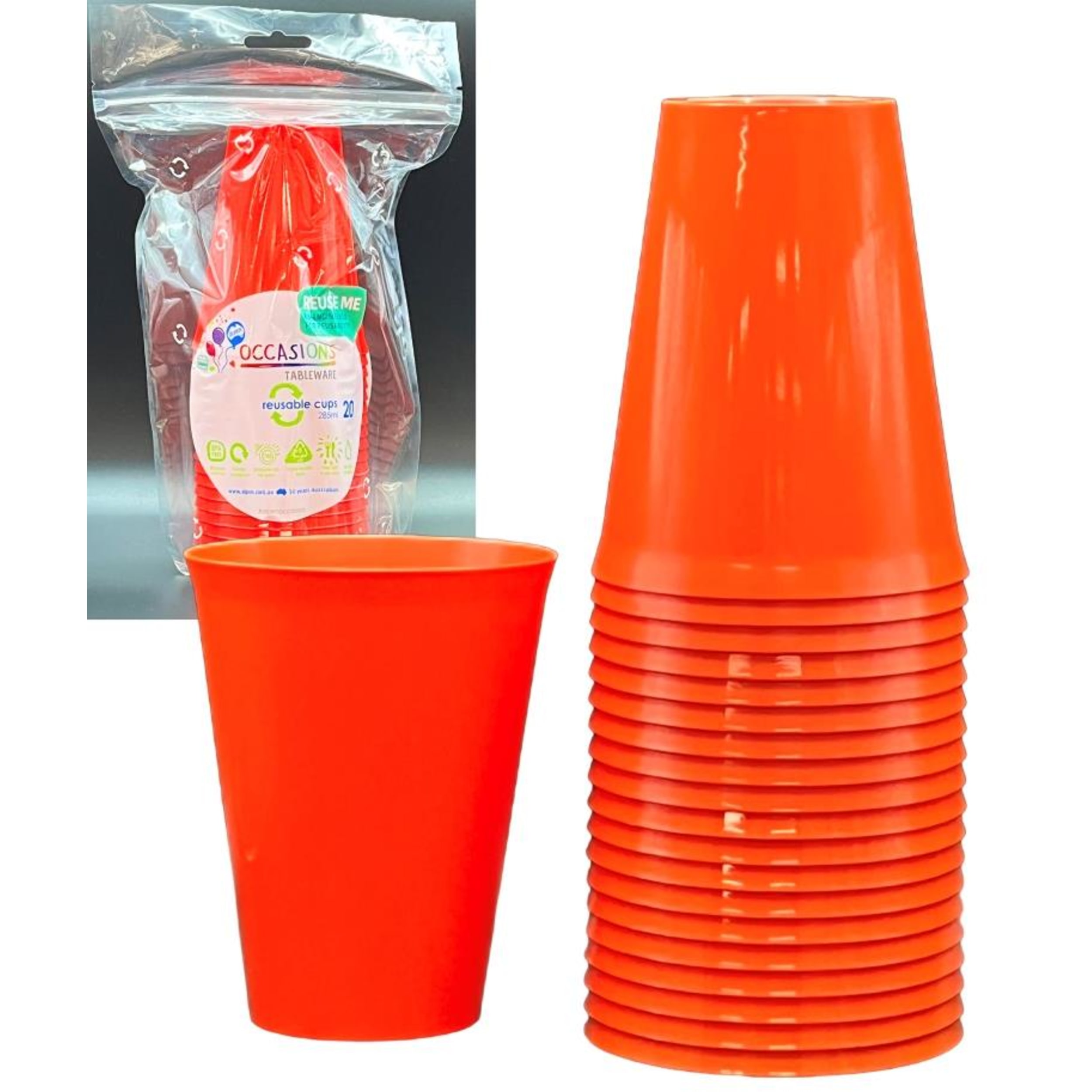 Occasions Orange Cup 285ml (20 Pack)
