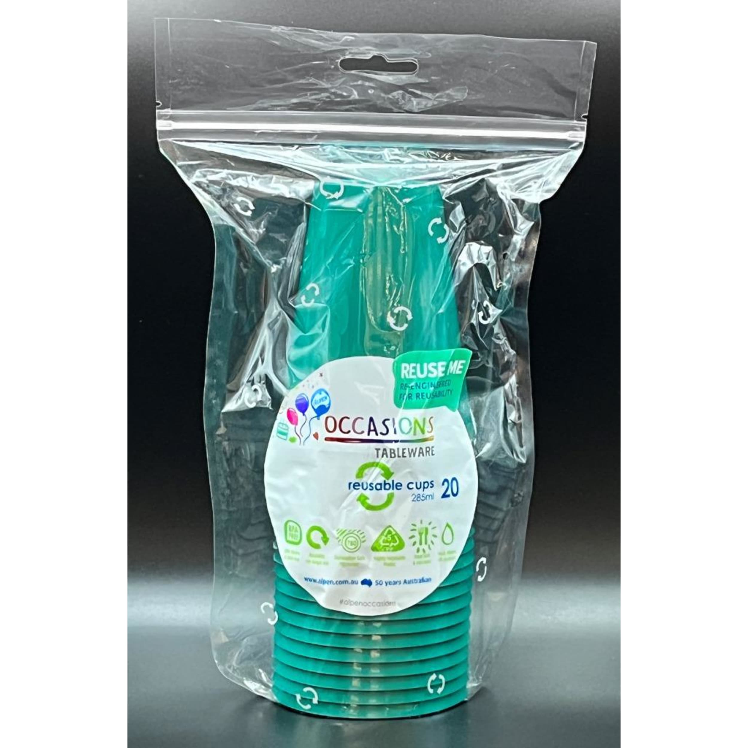 Occasions Green Cup 285ml (20 Pack)