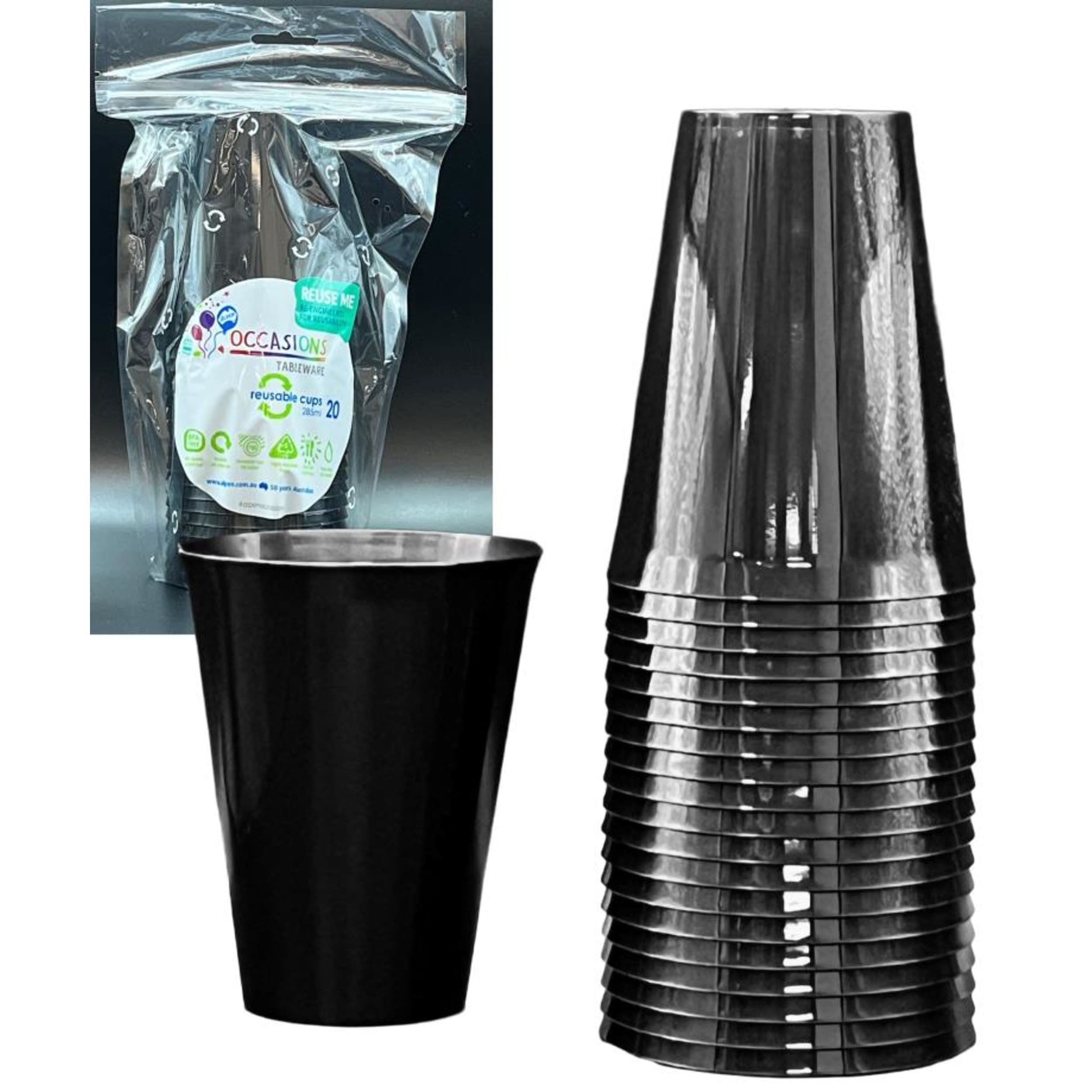 Occasions Black Cup 285ml (20 Pack)
