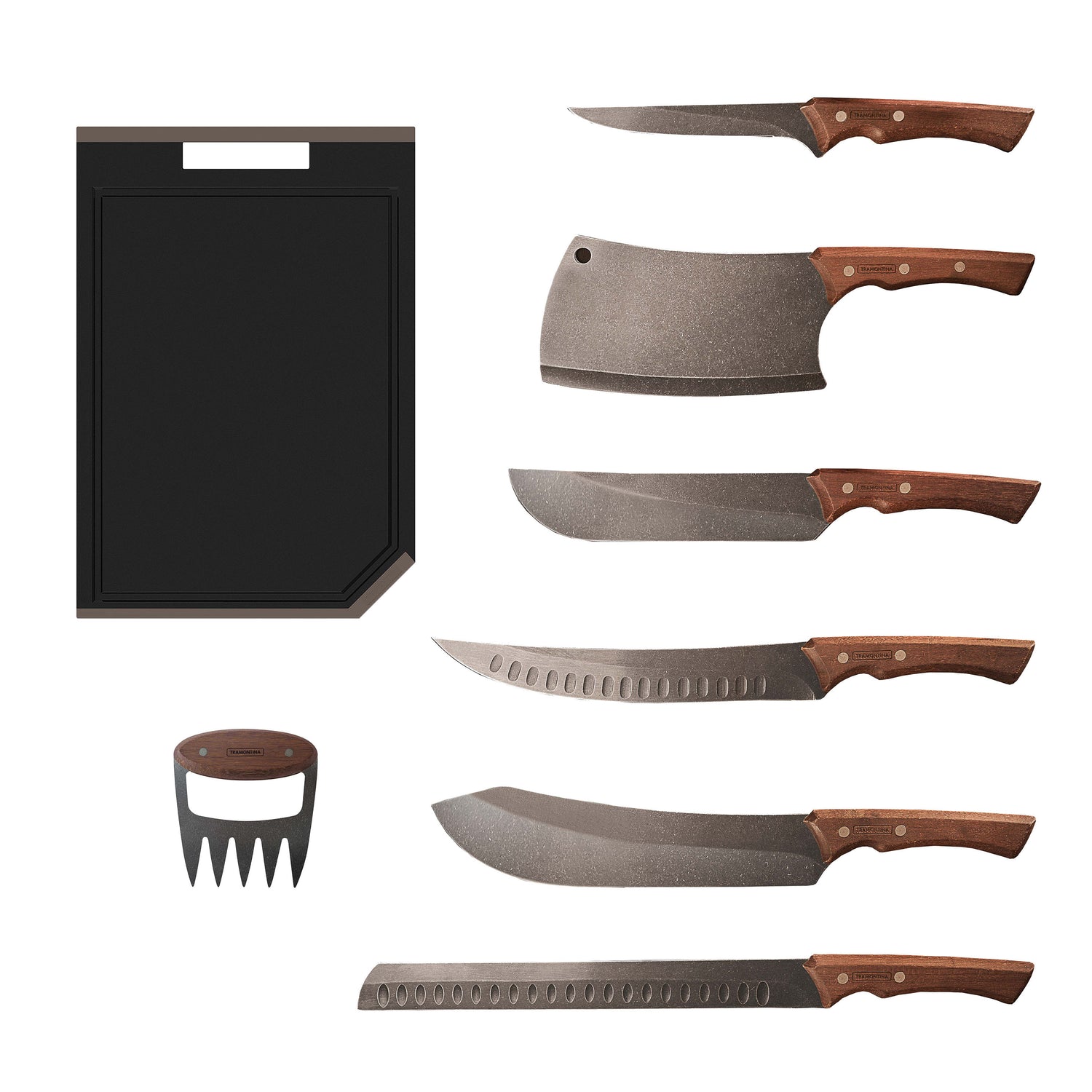 Tramontina Churrasco Black Collection 8 Piece BBQ Knife Bundle